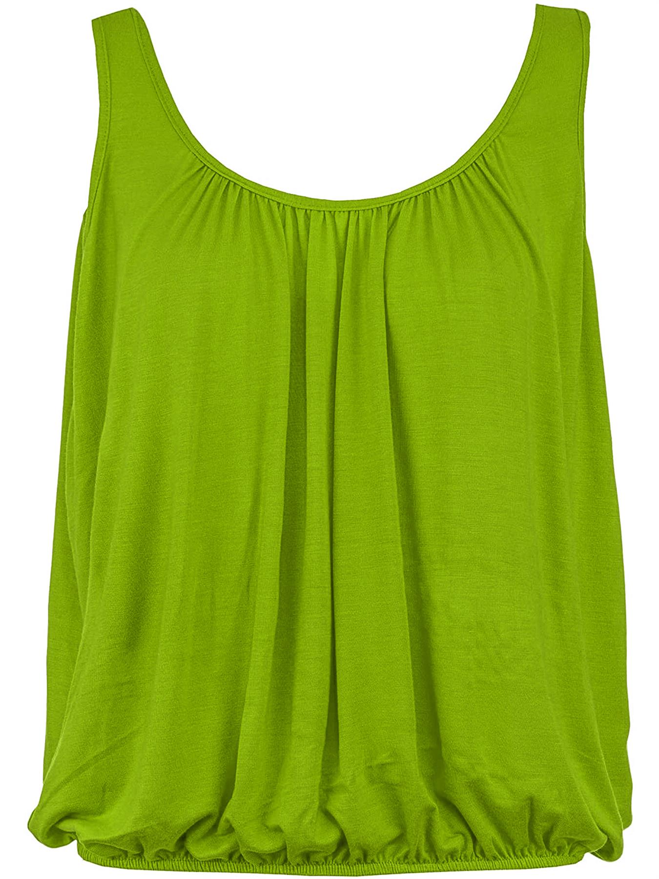 Womens Vest Tops Italian Summer Holiday Loose Fit Camisole Sleeveless Tank Top - Picture 4 of 82