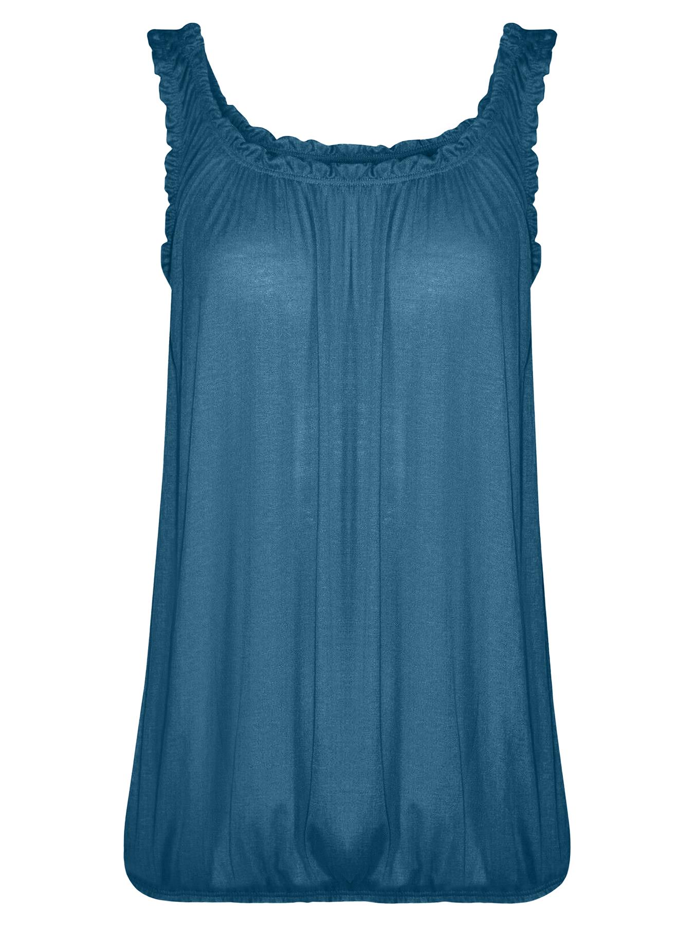 Women Plain Cami Vest Top Summer Sleeveless Cool shirt Ladies Stretchy Tank Tops