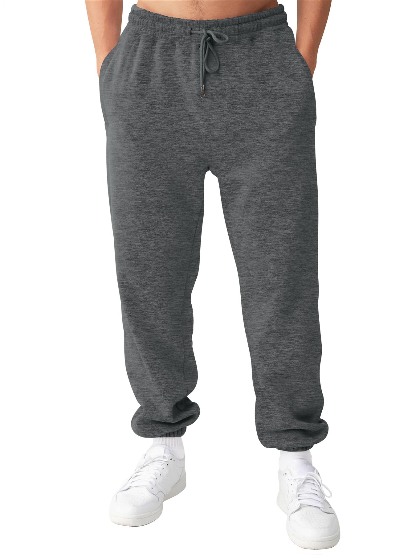 Mens Fleece Joggers Tracksuit Jogging Bottom Loose Fit Sweat Pants - Picture 10 of 11