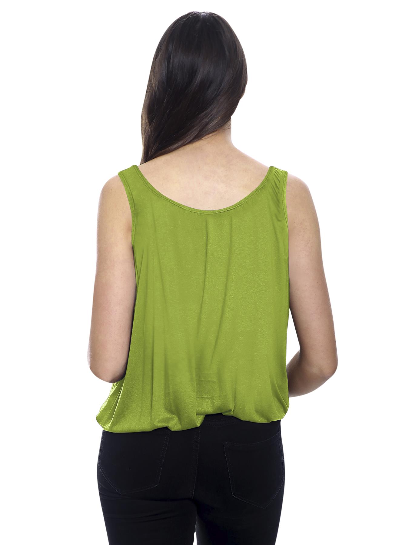 Womens Vest Tops Italian Summer Holiday Loose Fit Camisole Sleeveless Tank Top - Picture 6 of 82