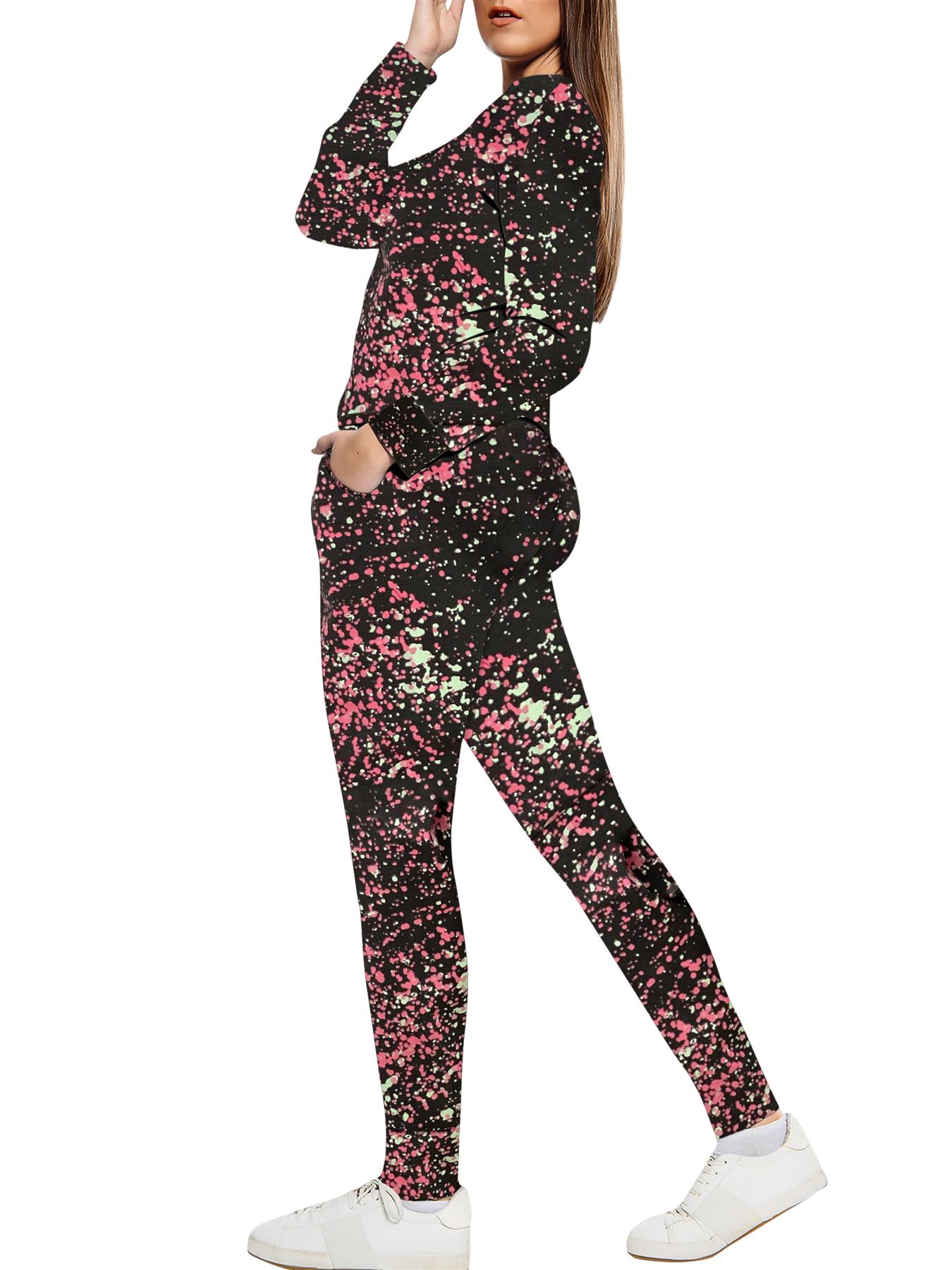 Womens Long Sleeve Plain Lounge Wear Set Ladies Casual Comfy Two Piece Tracksuit - Picture 11 of 27