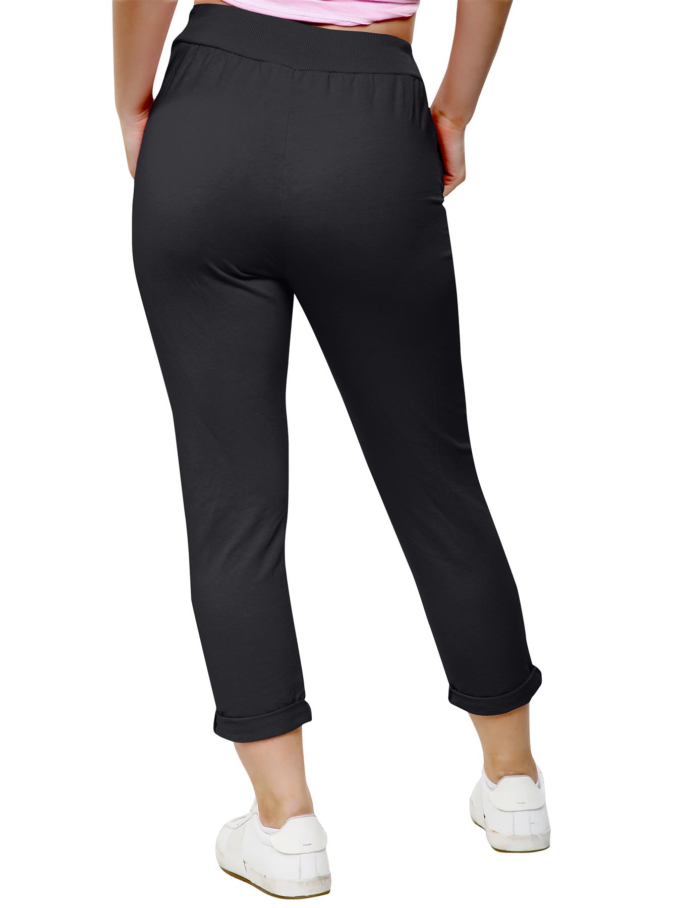 Women's Athletic Italian Trouser Pants for Active Yoga Comfy Jogging Bottoms - Picture 8 of 44