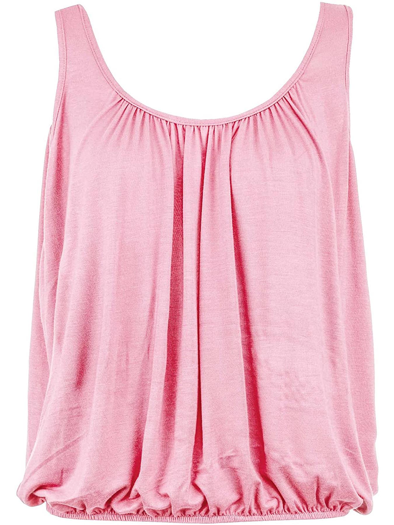 Womens Vest Tops Italian Summer Holiday Loose Fit Camisole Sleeveless Tank Top - Picture 7 of 82
