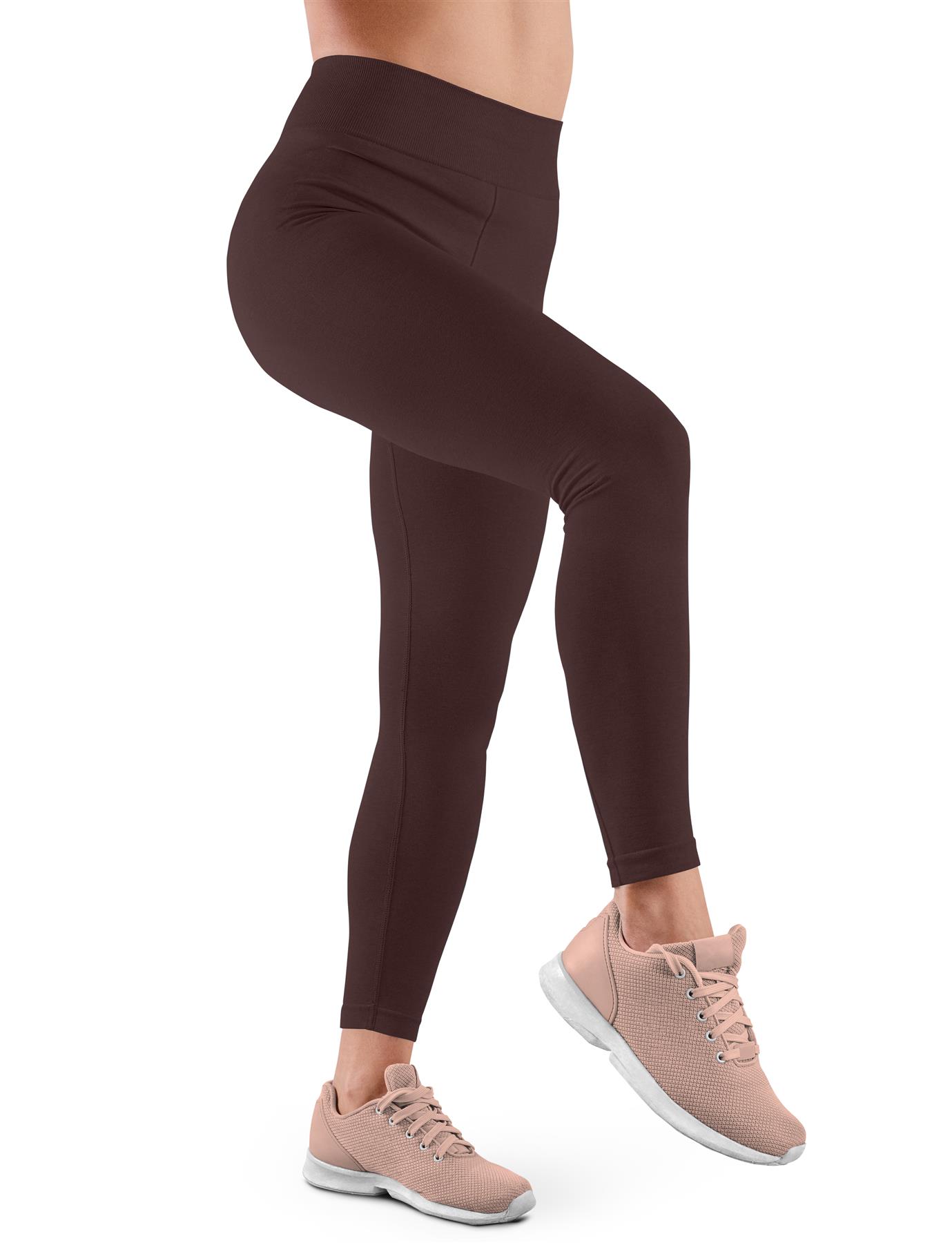 Women’s Fleece Lined Plain Legging High Waist tummy Control Ladies Thick Winter - Picture 15 of 28