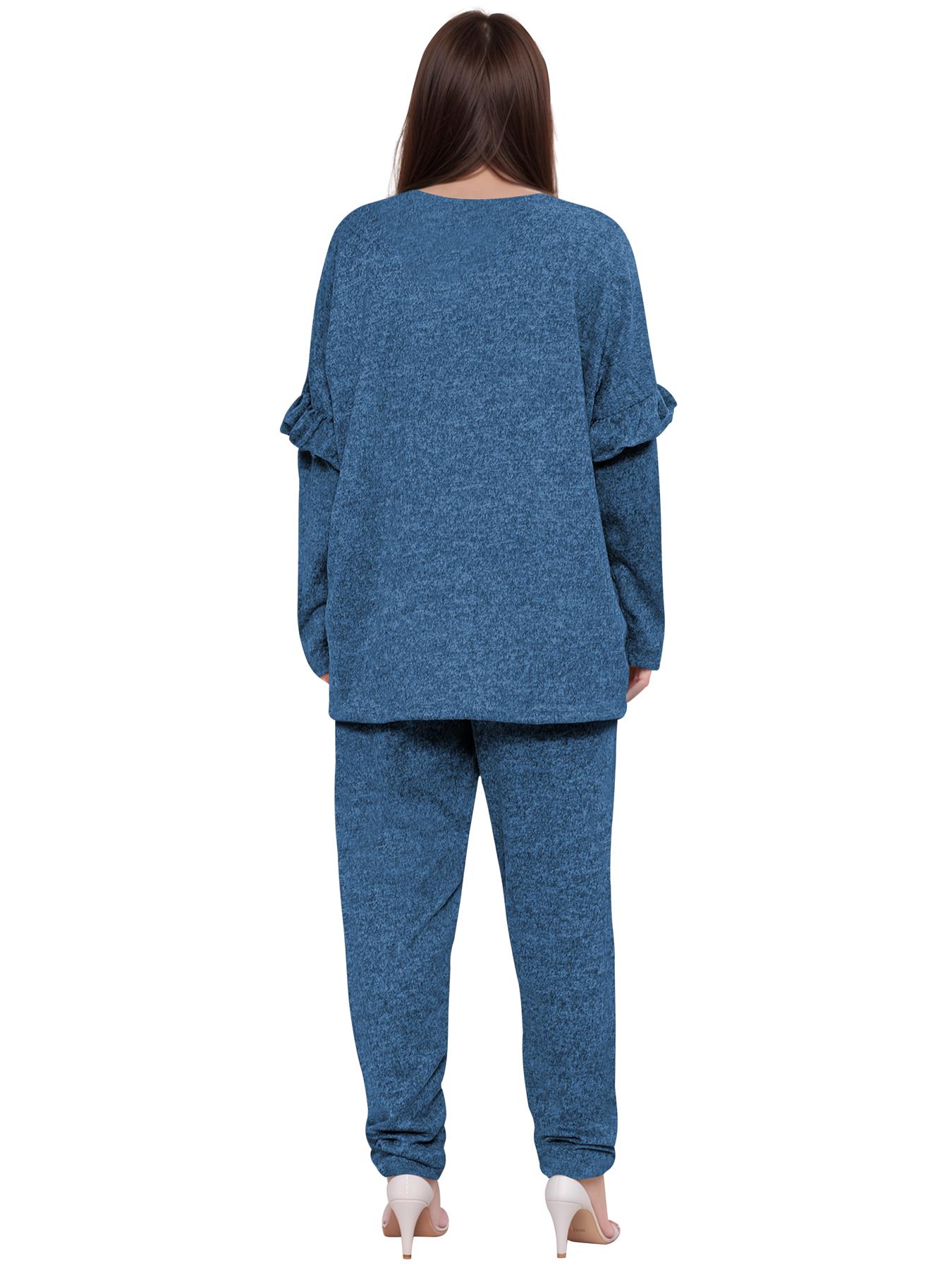 2 Piece Ladies Italian Activewear Tracksuit Summer Casual Long Sleeve Crew Neck - Picture 35 of 38