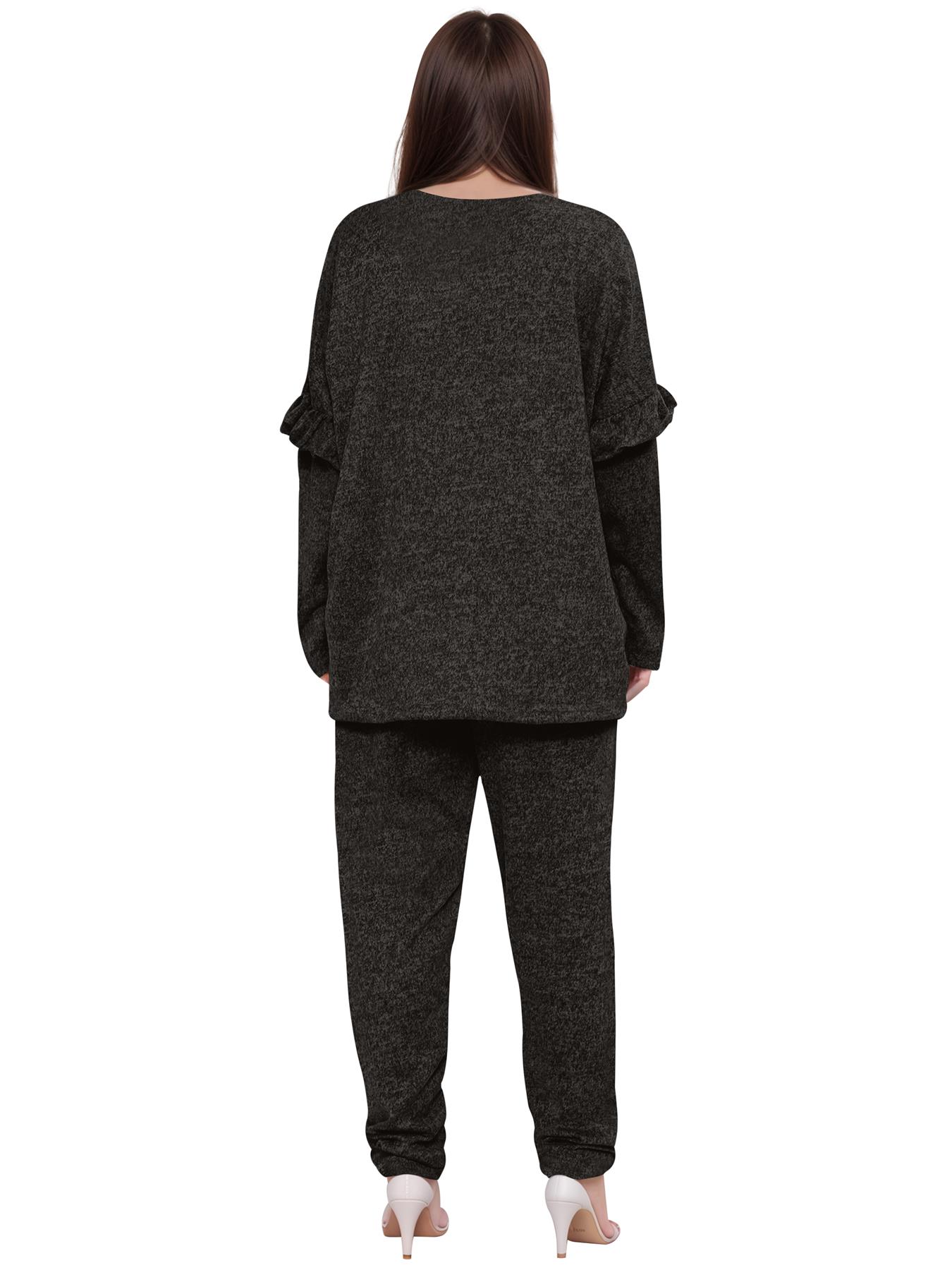 2 Piece Ladies Italian Activewear Tracksuit Summer Casual Long Sleeve Crew Neck - Picture 5 of 38