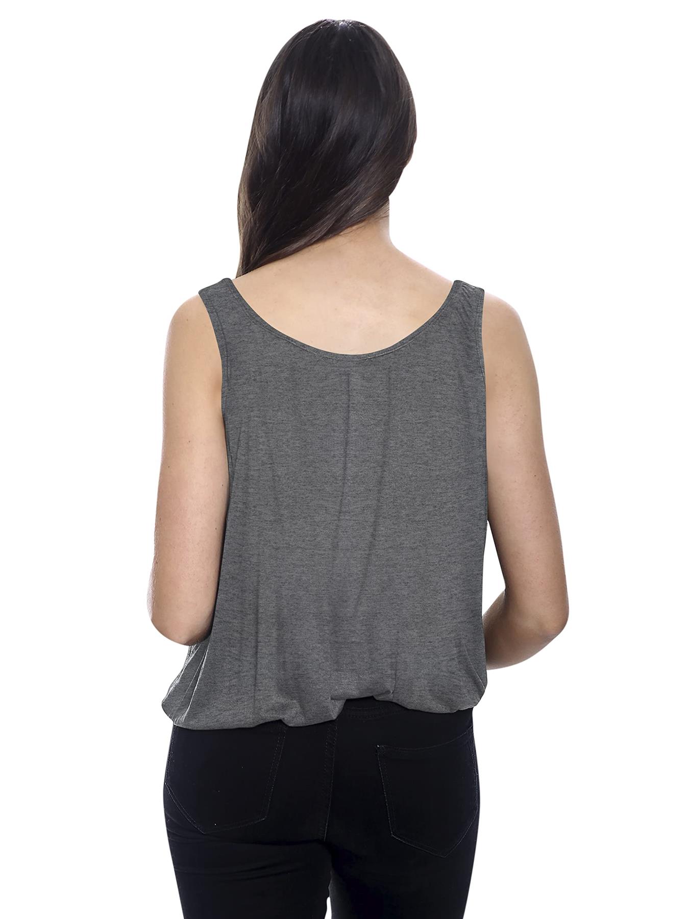 Womens Vest Tops Italian Summer Holiday Loose Fit Camisole Sleeveless Tank Top - Picture 27 of 82