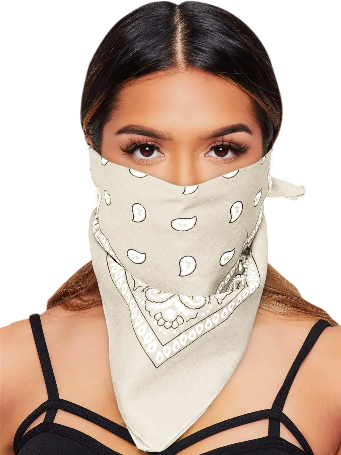 Paisley Bandana Cotton Scarf Headband Head Wear Mouth Protection Wrap Band Lot - Picture 12 of 63