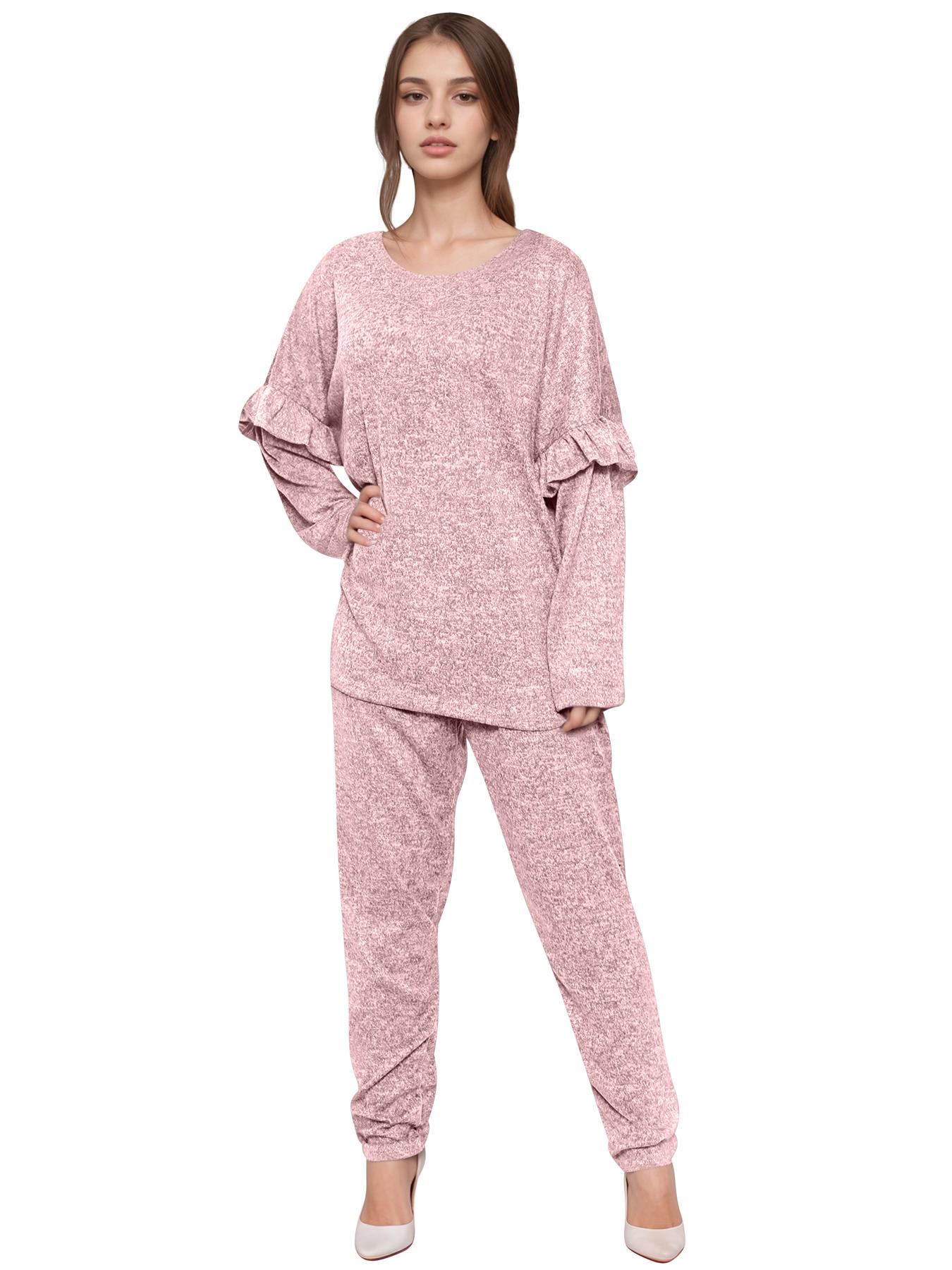 2 Piece Ladies Italian Activewear Tracksuit Summer Casual Long Sleeve Crew Neck - Picture 12 of 38