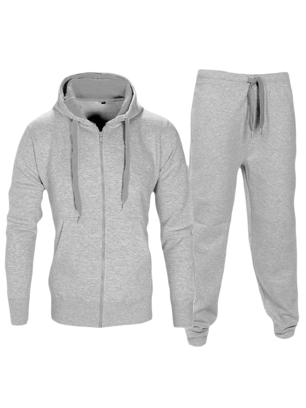 NEW MENS TRACKSUIT SET FLEECE HOODIE TOP & BOTTOMS JOGGERS GYM CONTRAST