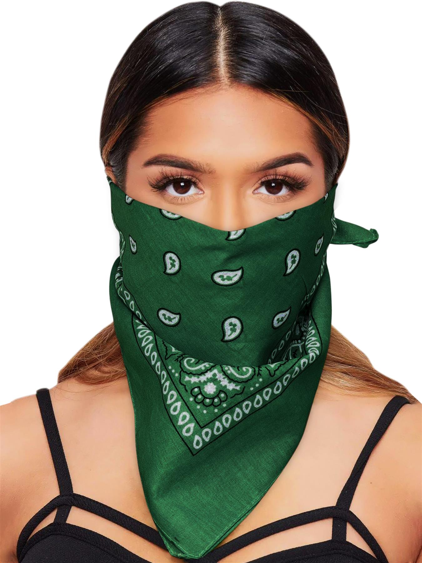 Paisley Bandana Cotton Scarf Headband Head Wear Mouth Protection Wrap Band Lot - Picture 16 of 63