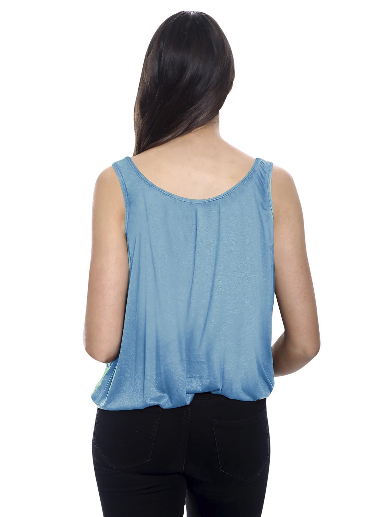 Womens Vest Tops Italian Summer Holiday Loose Fit Camisole Sleeveless Tank Top - Picture 73 of 82