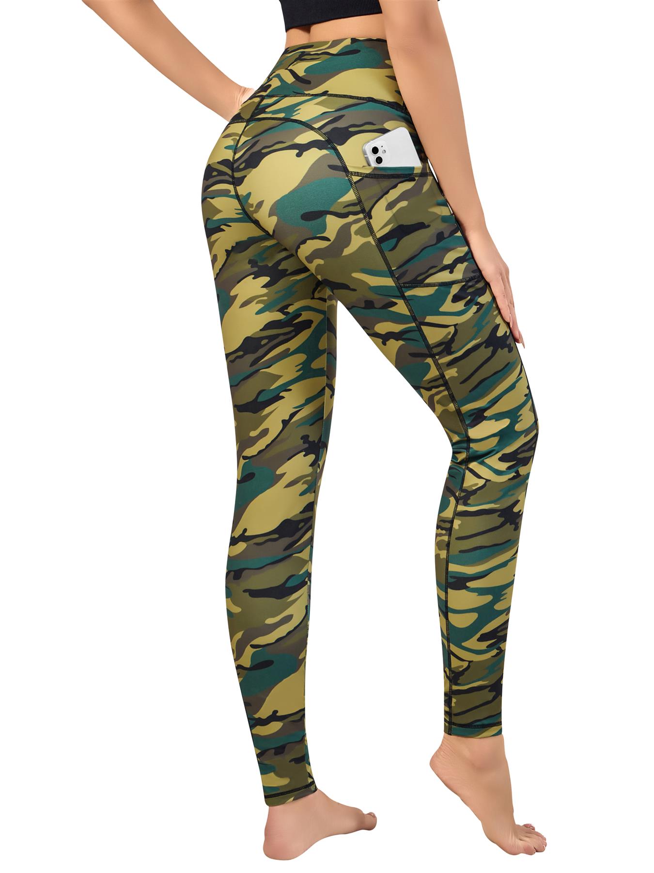 Women Fitness Sports Leggings Ladies Gym High Waist Yoga Pants With Stretch - Picture 13 of 19
