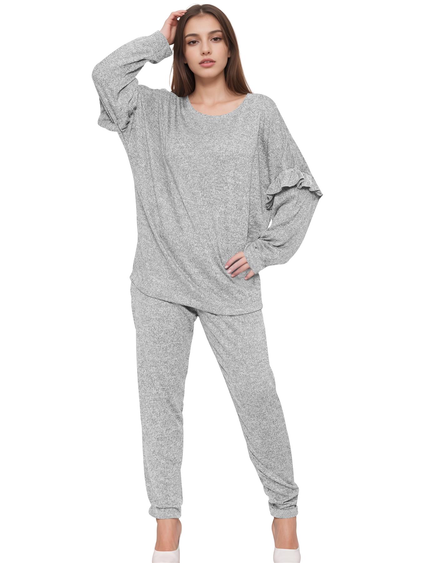 2 Piece Ladies Italian Activewear Tracksuit Summer Casual Long Sleeve Crew Neck - Picture 22 of 38