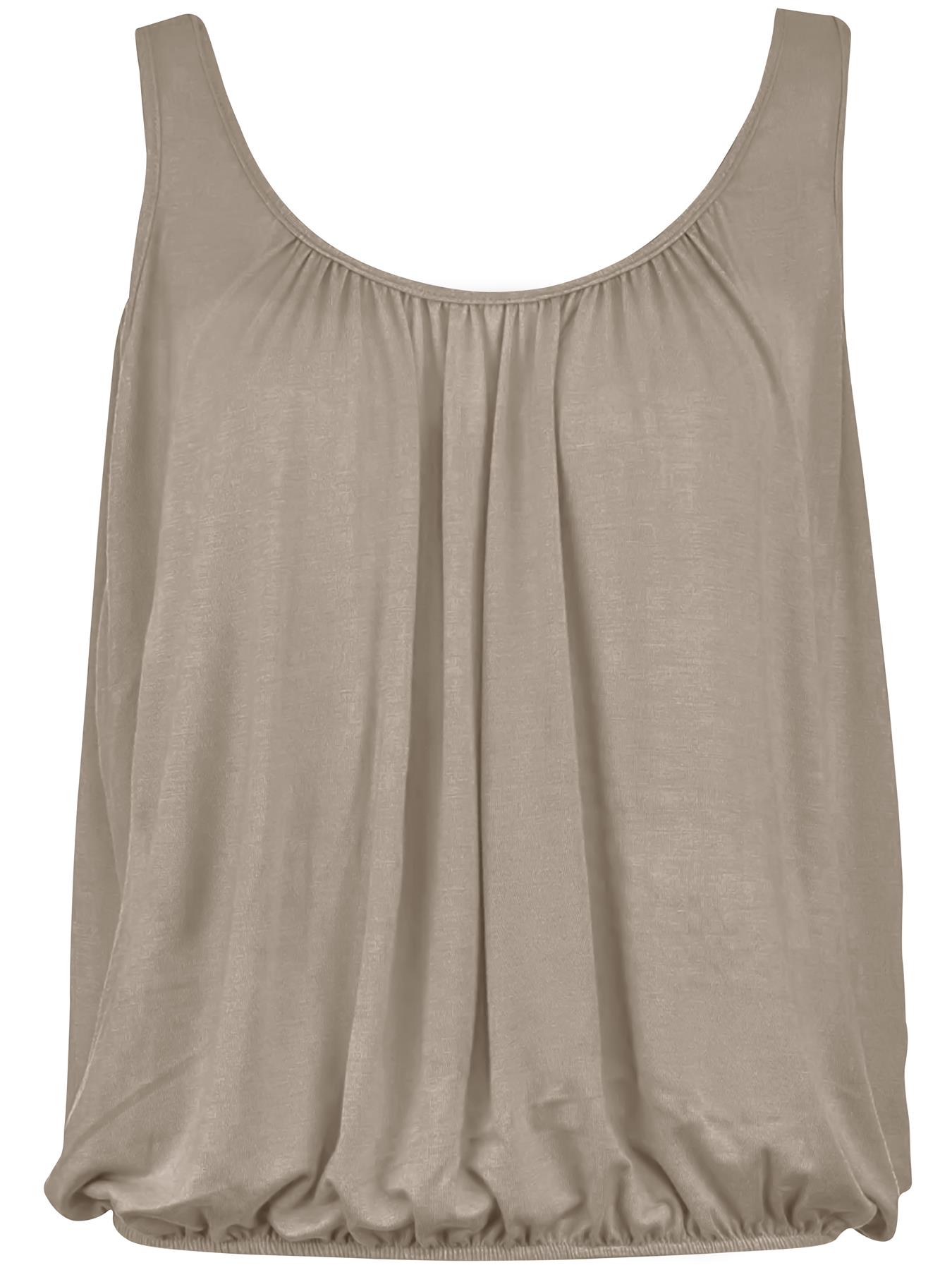 Womens Vest Tops Italian Summer Holiday Loose Fit Camisole Sleeveless Tank Top - Picture 10 of 82