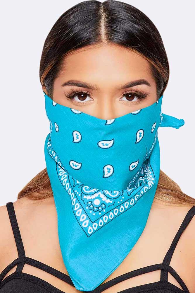 Paisley Bandana Cotton Scarf Headband Head Wear Mouth Protection Wrap Band Lot - Picture 58 of 63