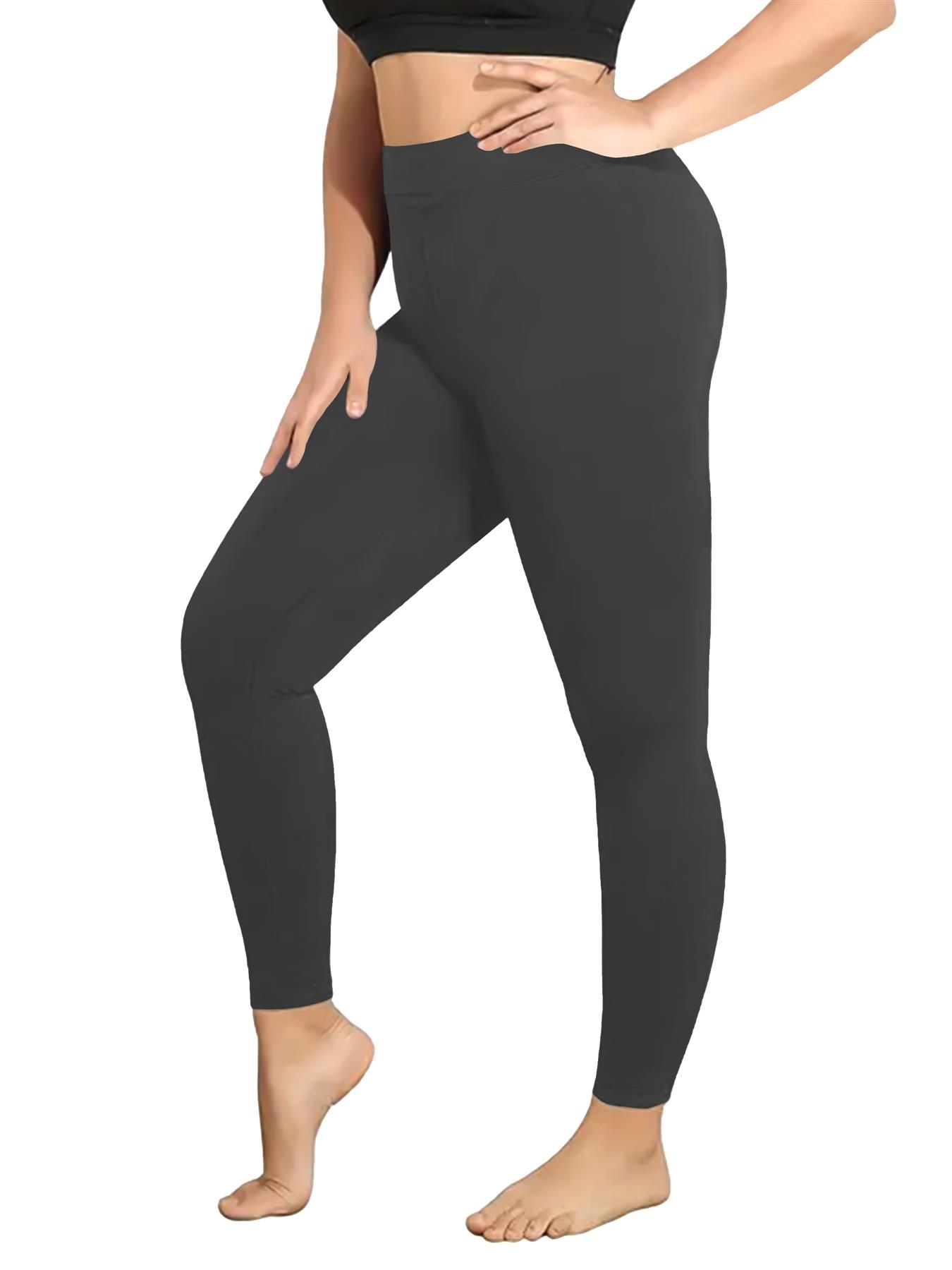 Women Warm Thick Fleece Lined Full Length Leggings Soft High Waist Elasticated - Picture 7 of 10