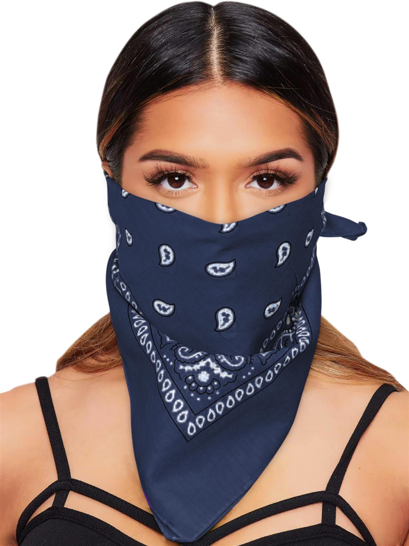 Paisley Bandana Cotton Scarf Headband Head Wear Mouth Protection Wrap Band Lot - Picture 39 of 63