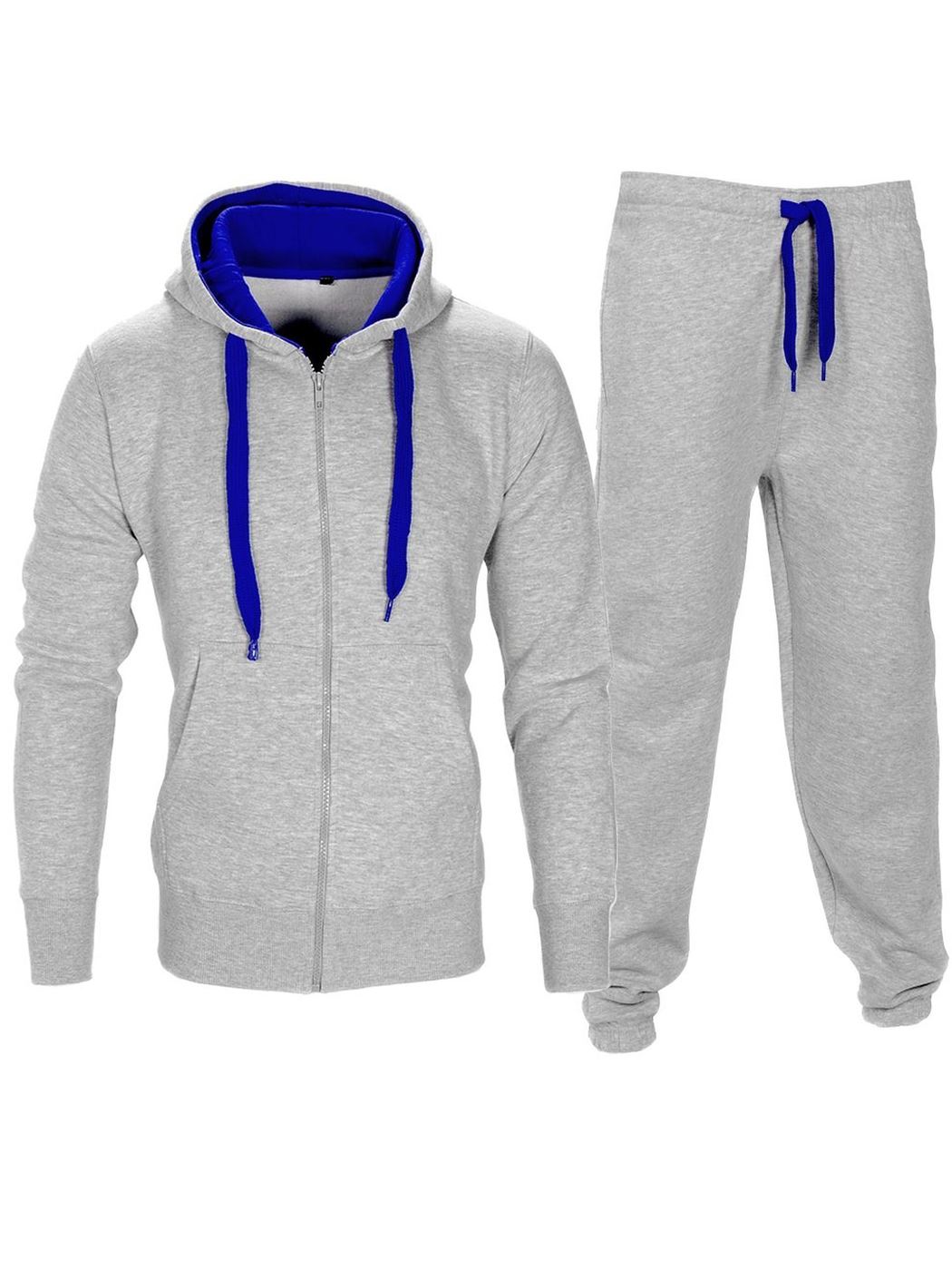 Men Full Zip Hoodie Set Jogging Sportswear Casual Tracksuit Jogger Sweat Pants - Picture 16 of 20