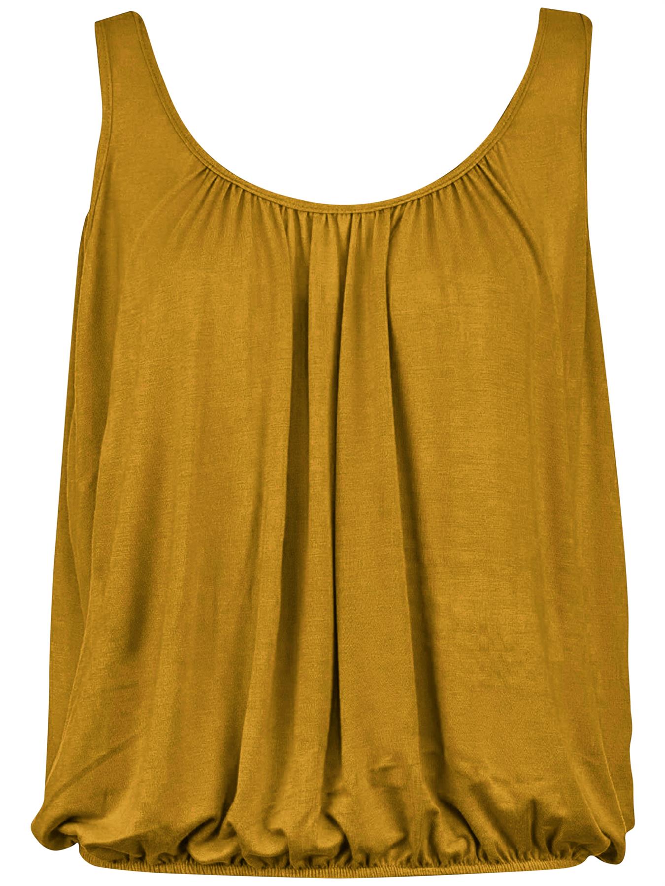 Womens Vest Tops Italian Summer Holiday Loose Fit Camisole Sleeveless Tank Top - Picture 53 of 82