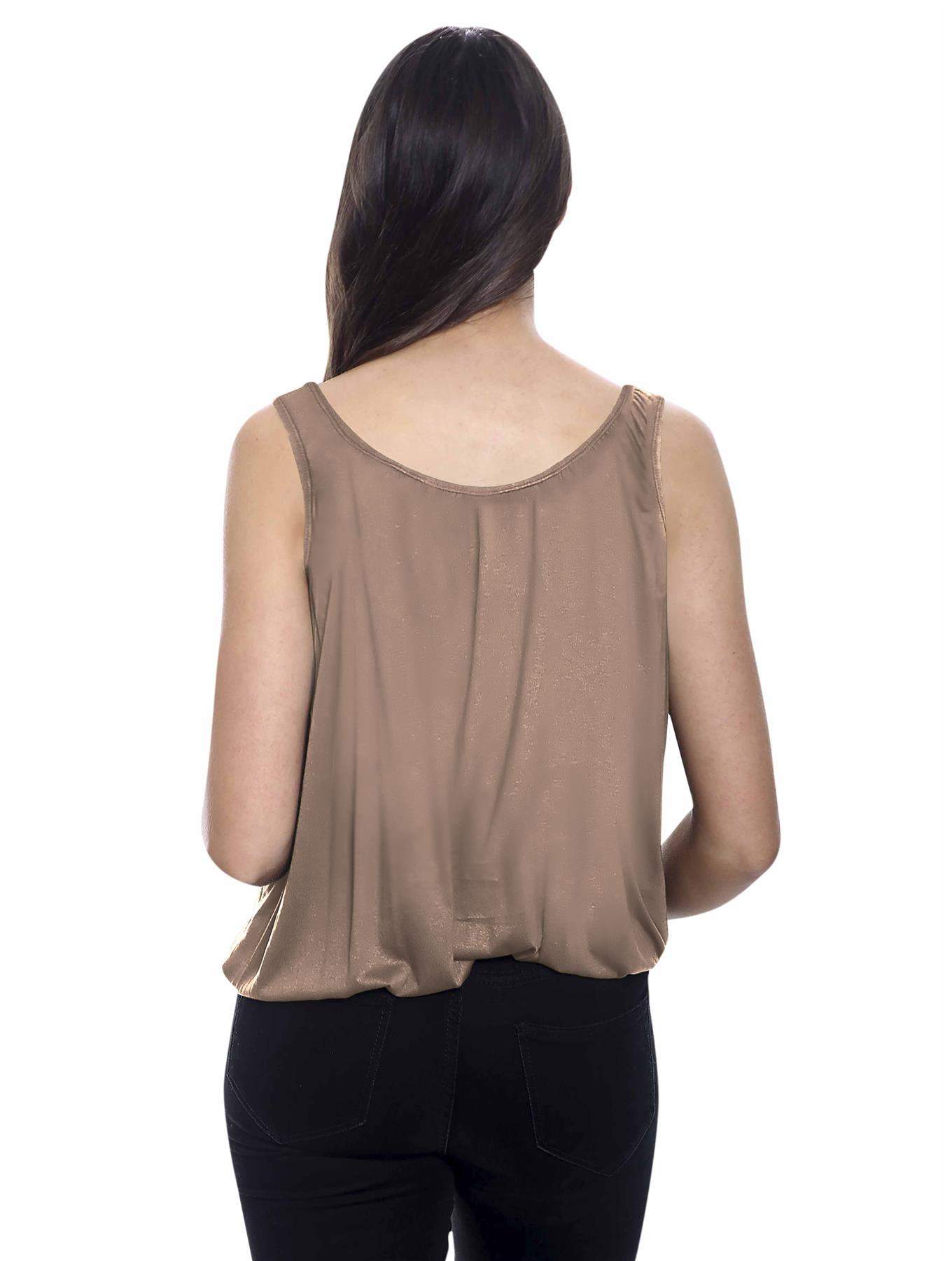 Womens Vest Tops Italian Summer Holiday Loose Fit Camisole Sleeveless Tank Top - Picture 52 of 82
