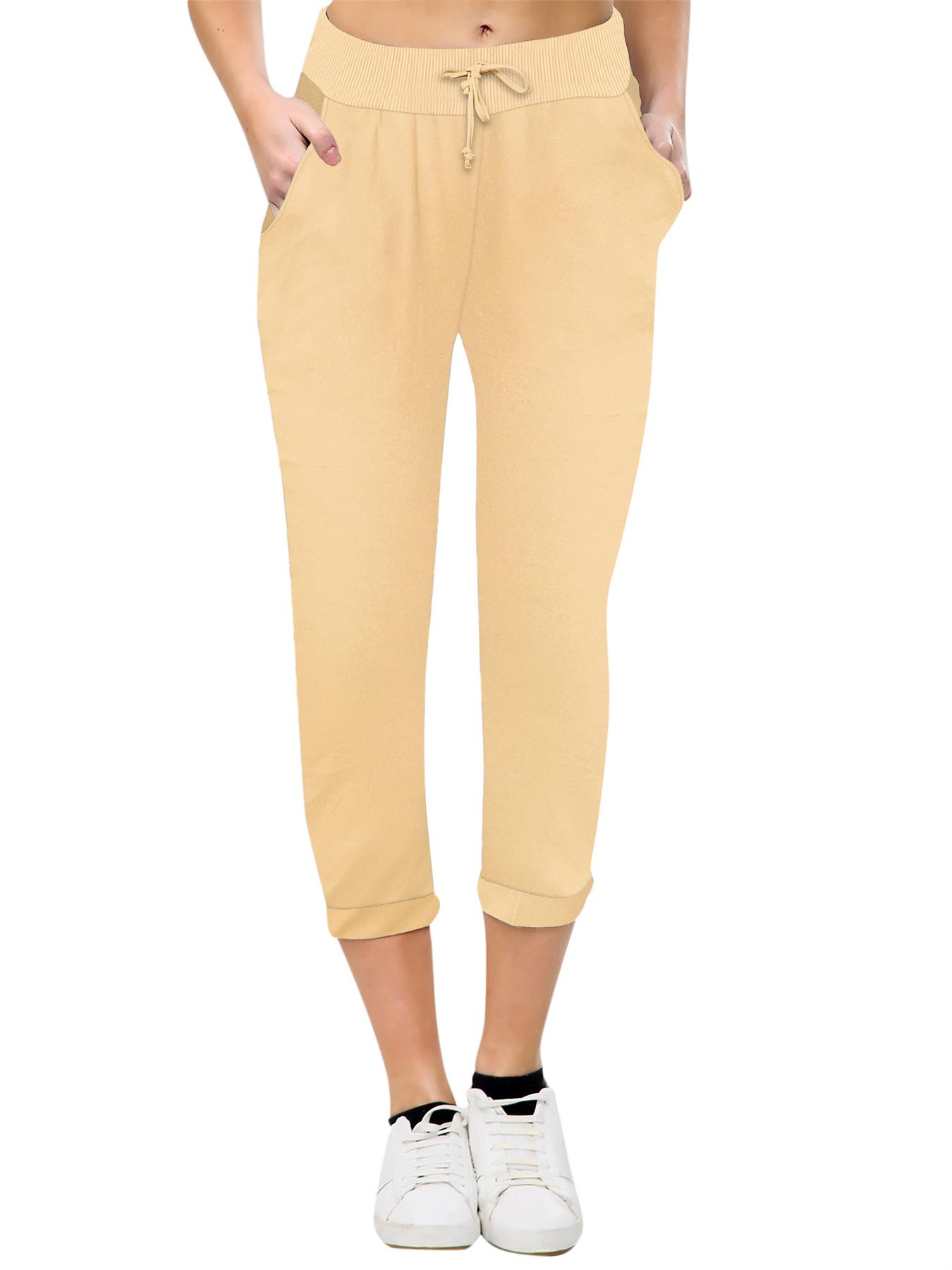 Women's Italian Comfy Ladies Stretchy Casual Pants Pocket Trouser for Running - Picture 9 of 78