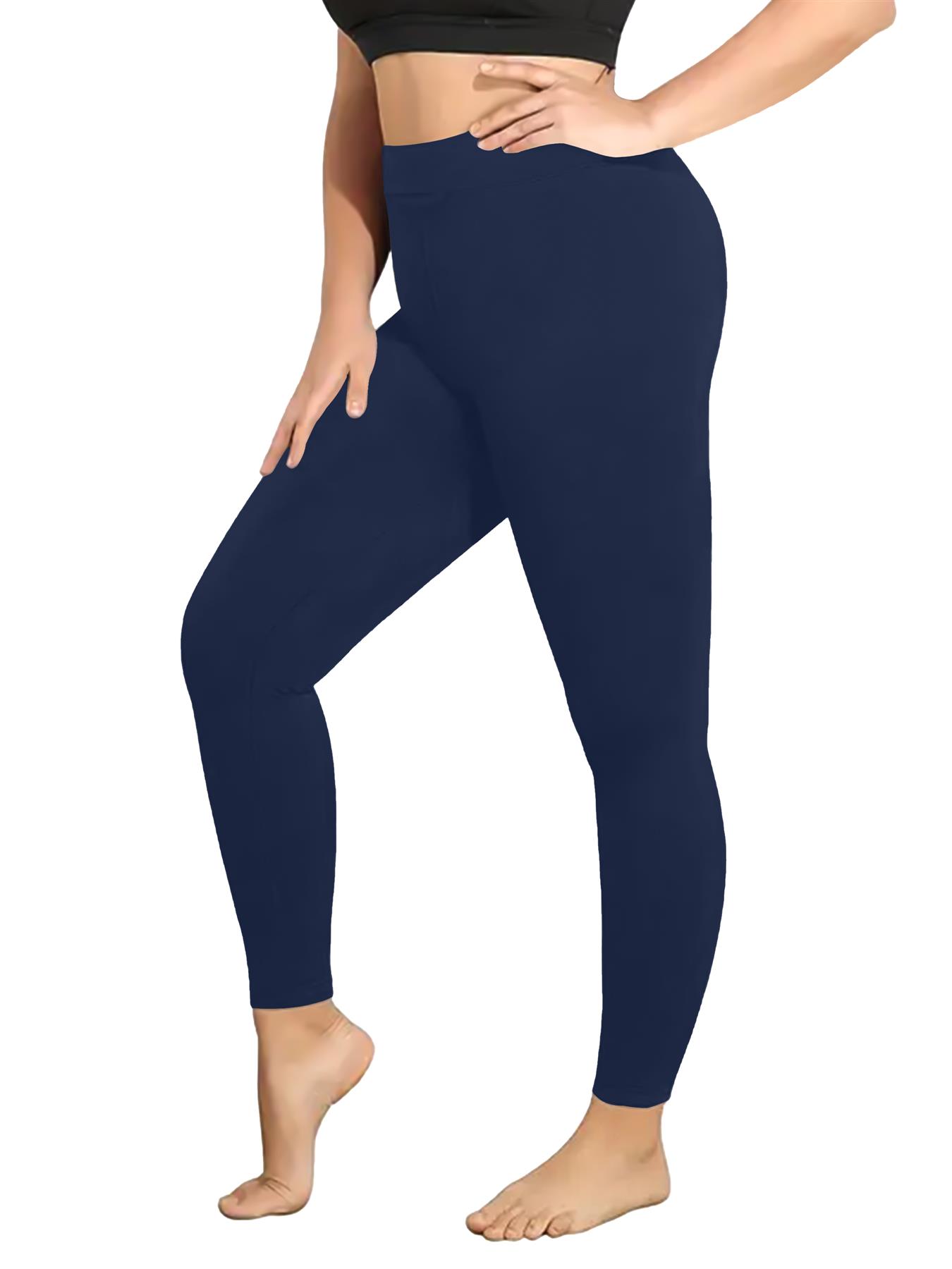 Women Warm Thick Fleece Lined Full Length Leggings Soft High Waist Elasticated - Picture 9 of 10