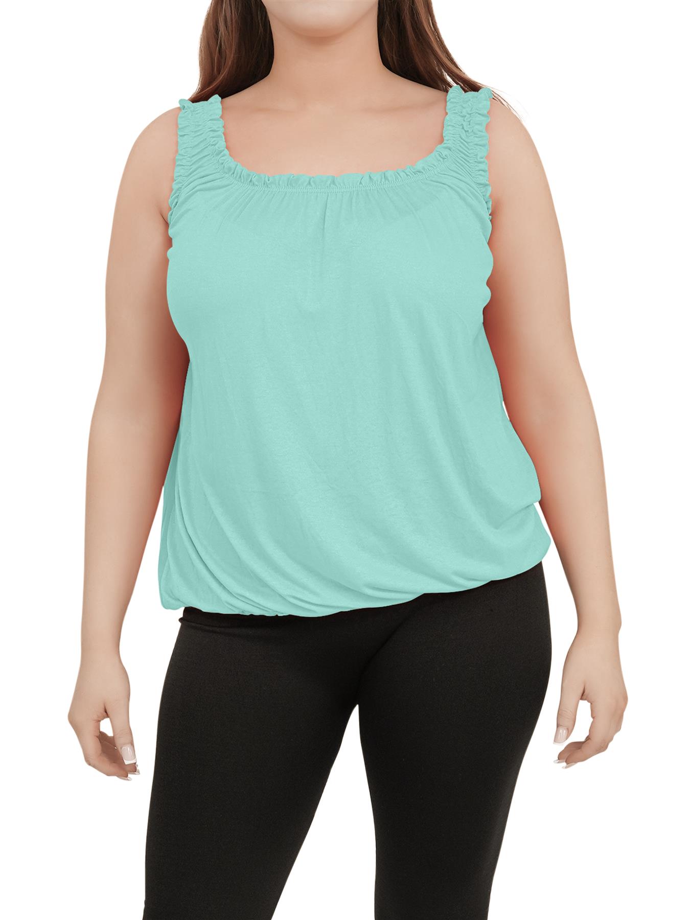 Women Plain Cami Vest Top Summer Sleeveless Cool shirt Ladies Stretchy Tank Tops - Picture 79 of 135