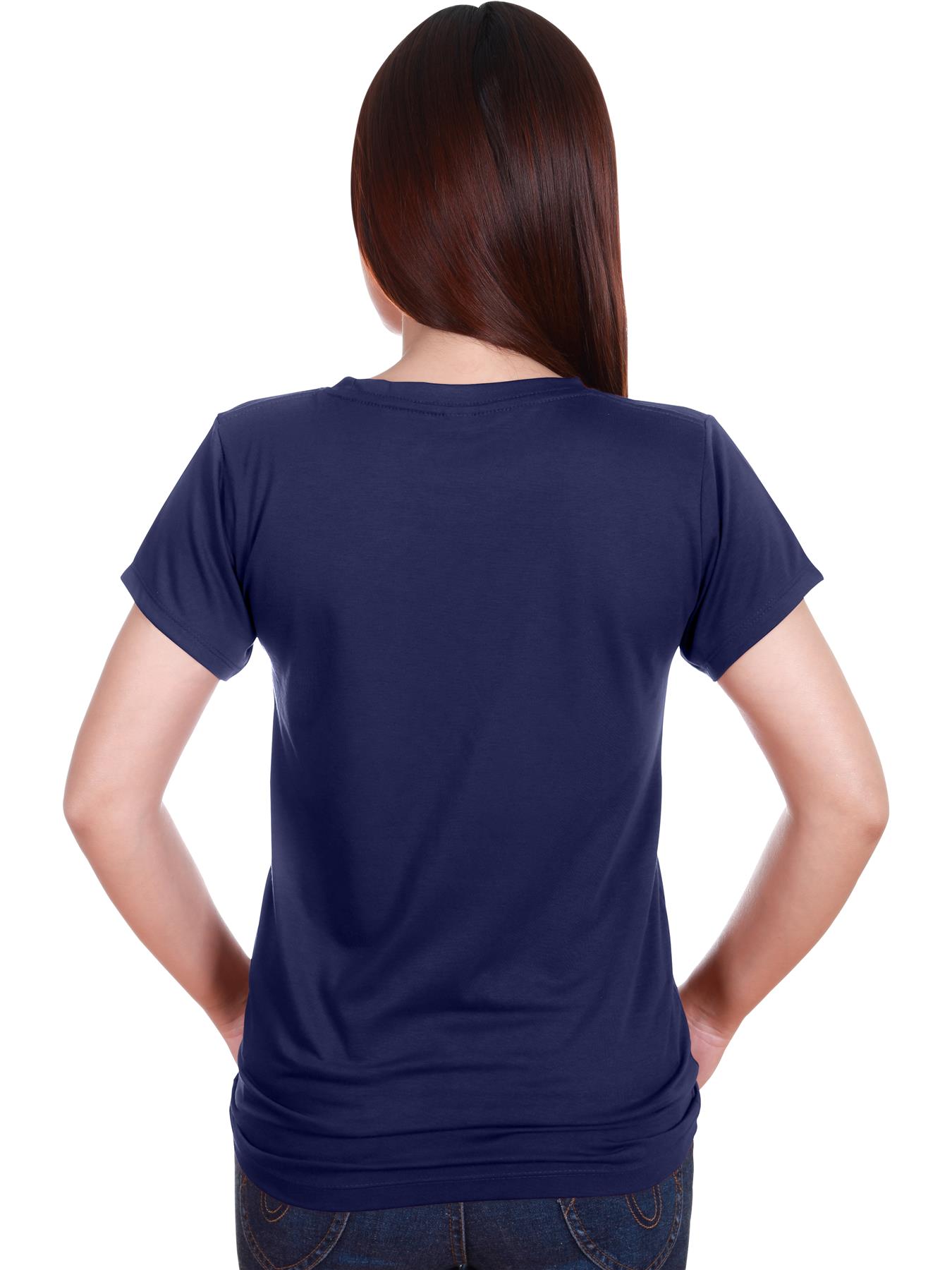 Fruit Of The Loom T Shirts Womens Ladies Plain Coloured Cotton Fitted Tee Shirt - Picture 23 of 35