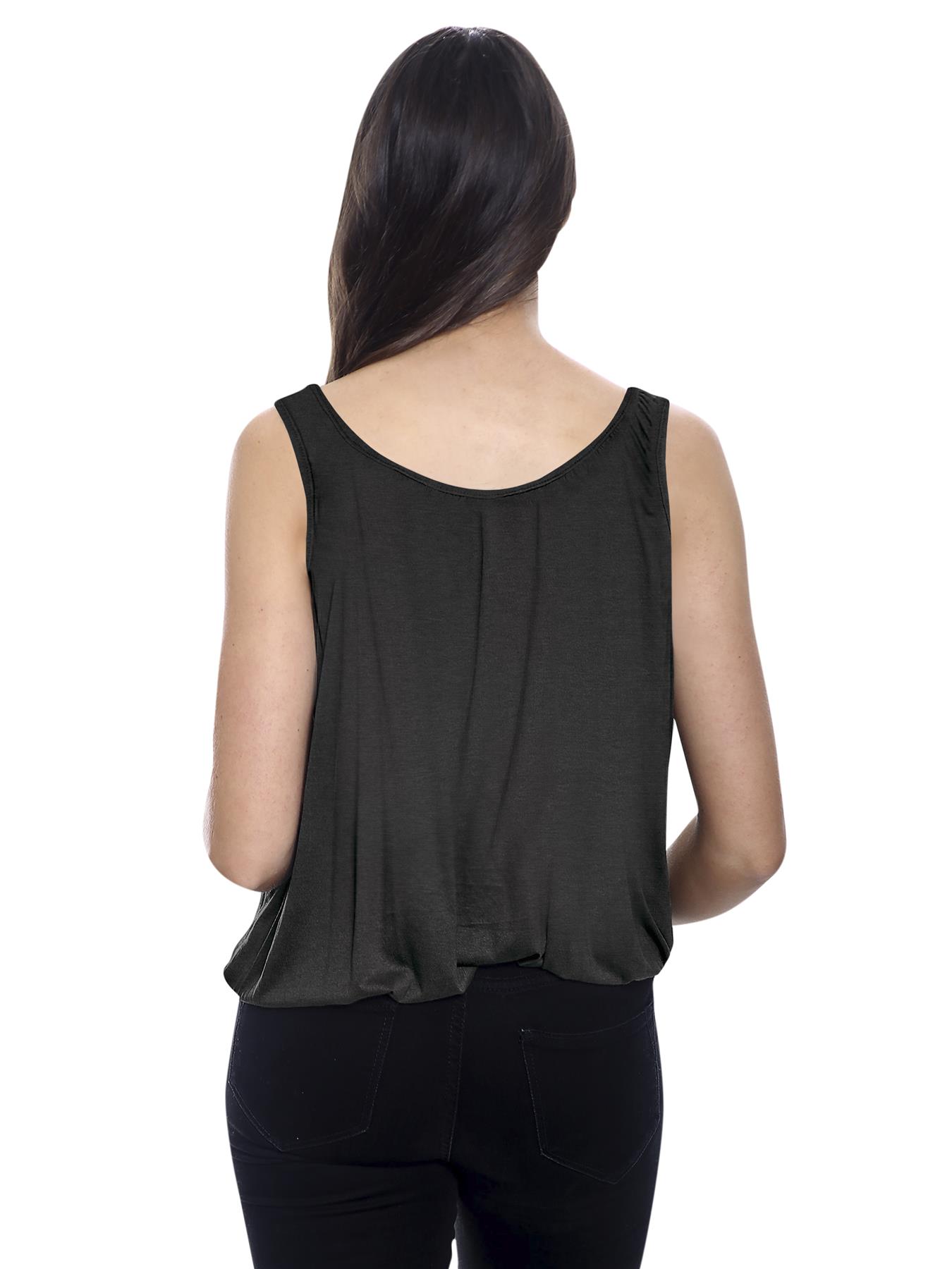 Womens Vest Tops Italian Summer Holiday Loose Fit Camisole Sleeveless Tank Top - Picture 15 of 82