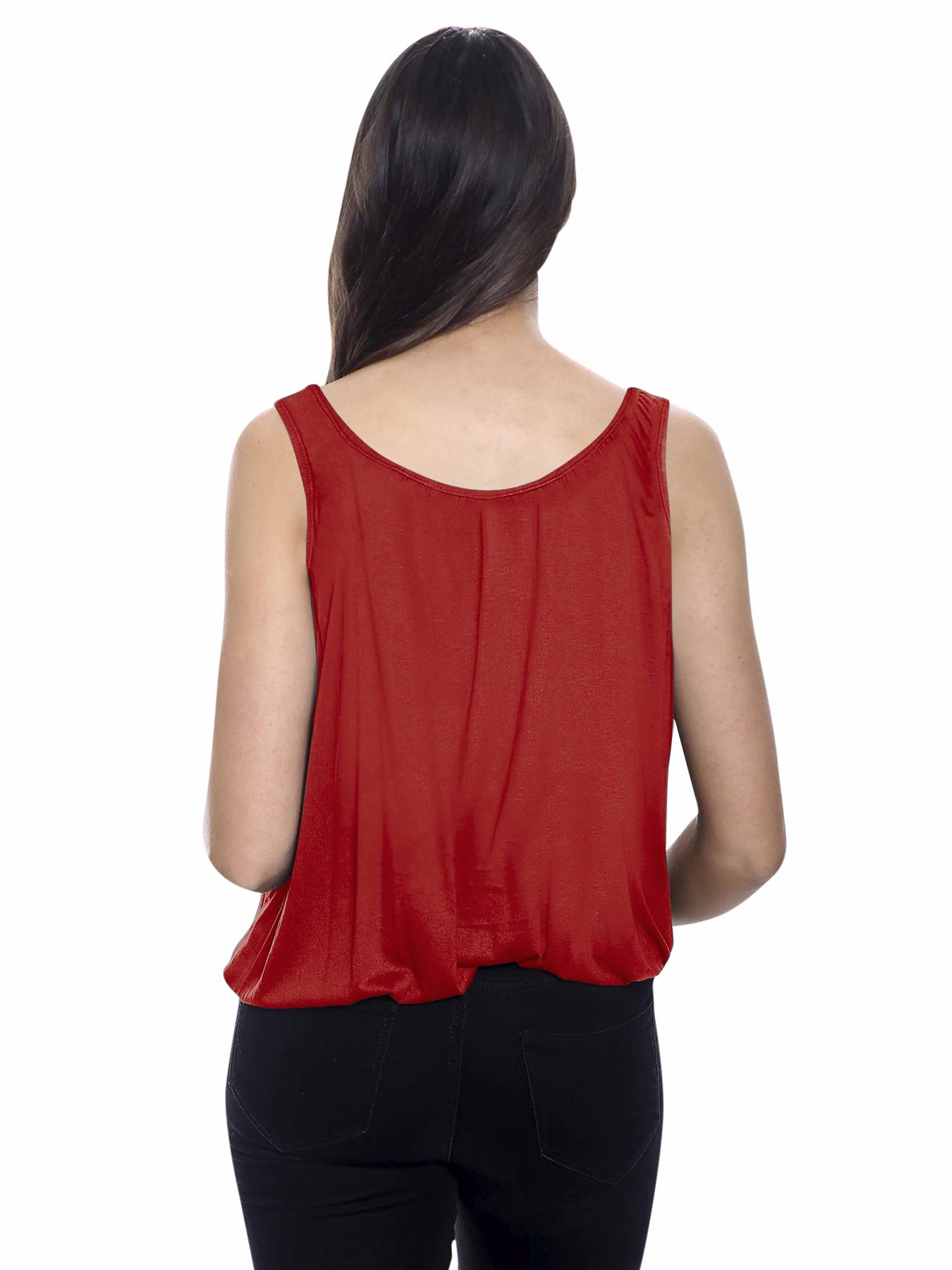 Womens Vest Tops Italian Summer Holiday Loose Fit Camisole Sleeveless Tank Top - Picture 67 of 82