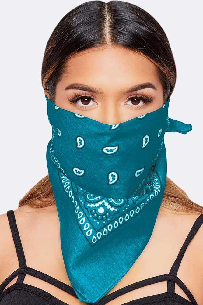 Paisley Bandana Cotton Scarf Headband Head Wear Mouth Protection Wrap Band Lot - Picture 57 of 63