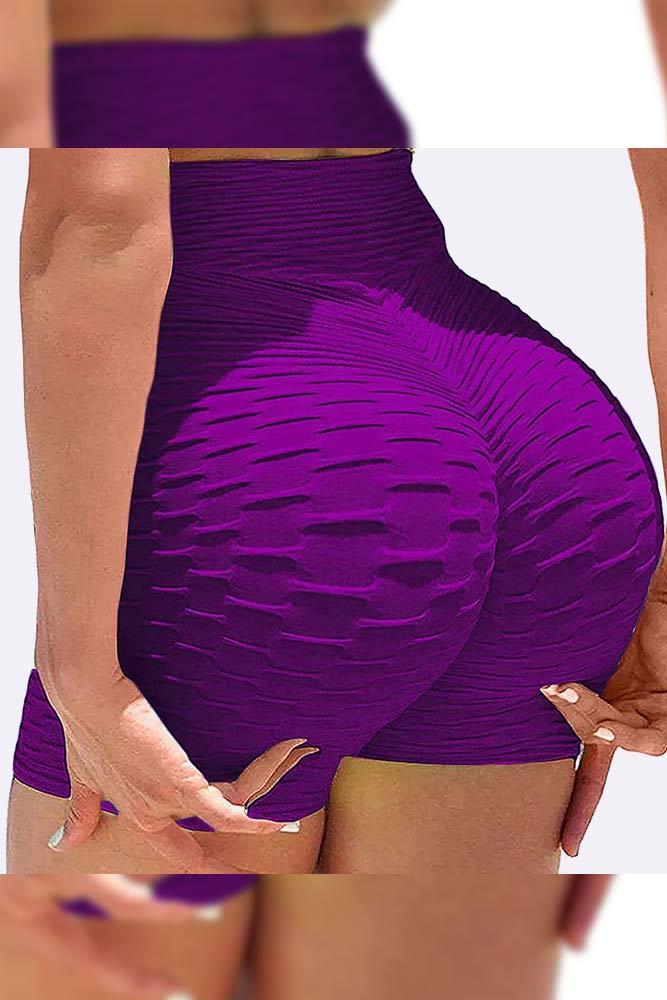 Women High Waist Seamless Scrunch Yoga Shorts Bum Butt Lift Workout Pants Gym