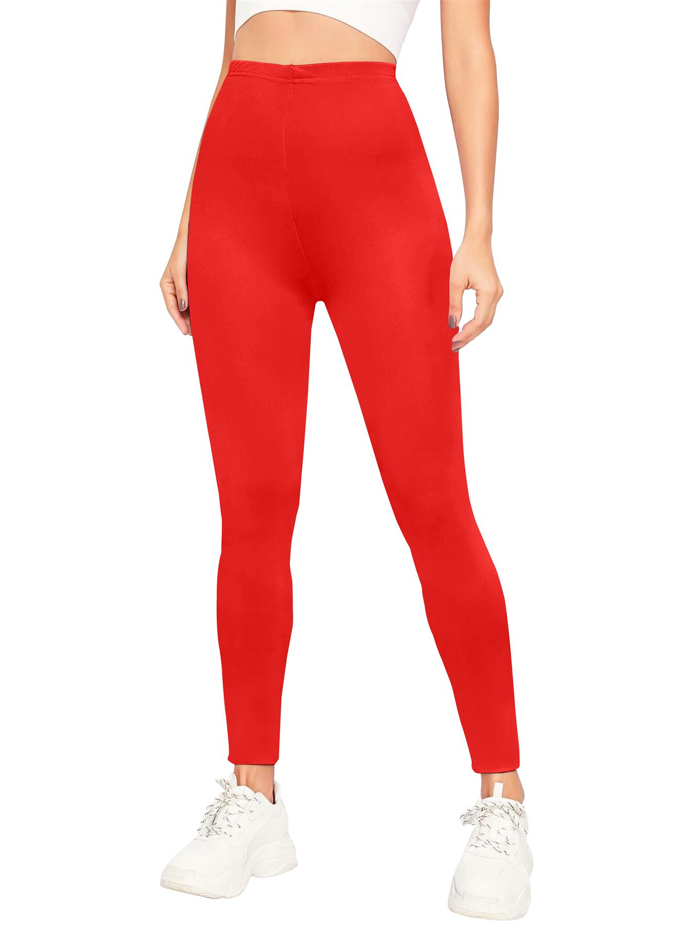 Womens Plain High Waist Leggings Trouser Fitness Gym Yoga Comfy Leggings Lot - Picture 25 of 68