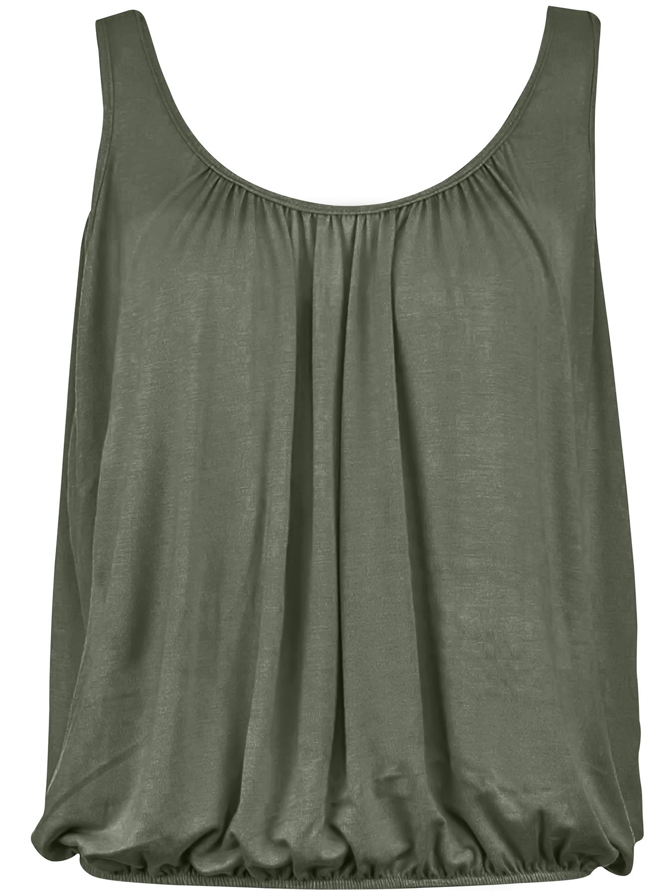 Womens Vest Tops Italian Summer Holiday Loose Fit Camisole Sleeveless Tank Top - Picture 38 of 82