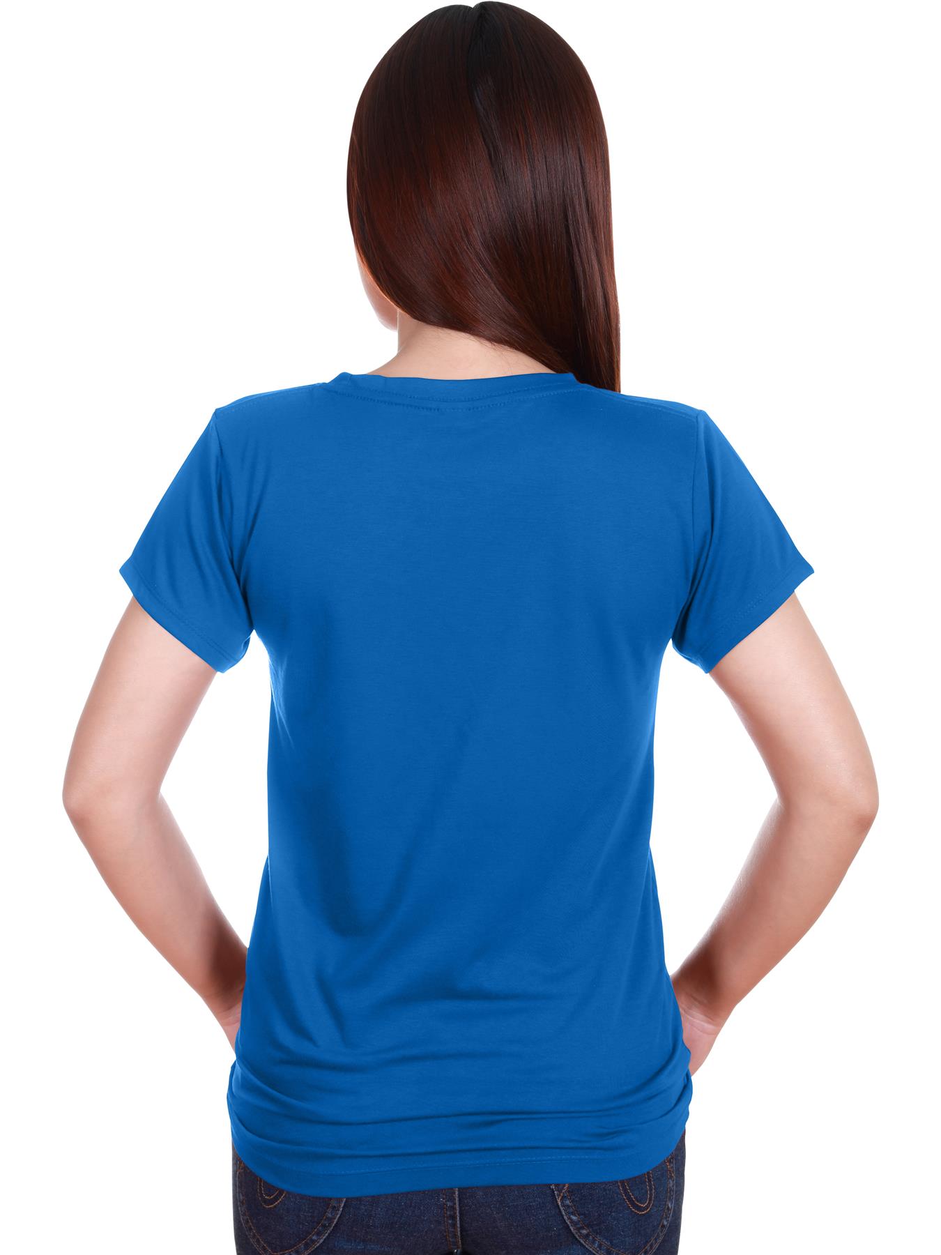 Fruit Of The Loom T Shirts Womens Ladies Plain Coloured Cotton Fitted Tee Shirt - Picture 27 of 35