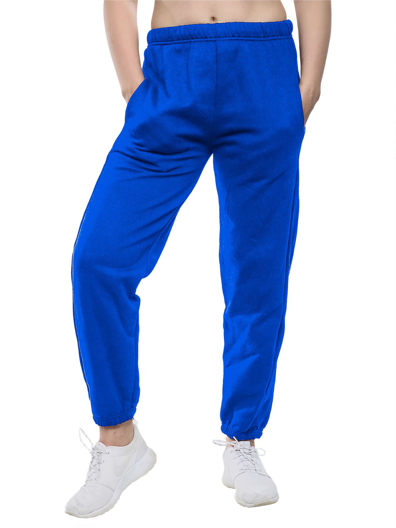 Kids Jogging Bottoms Warm Fleece Plain Joggers Bottom Pant 2 - 13 Years - Picture 37 of 41