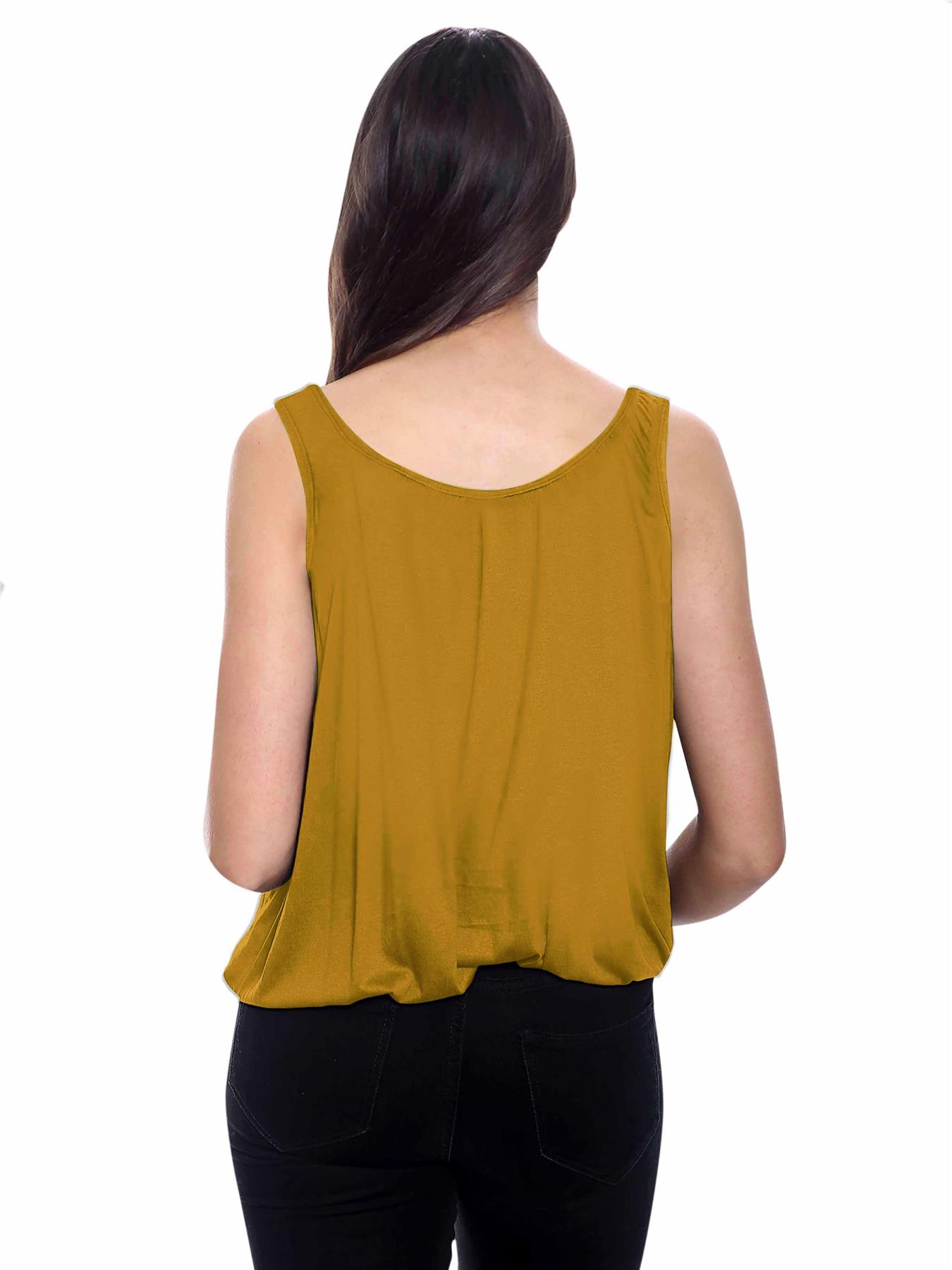Womens Vest Tops Italian Summer Holiday Loose Fit Camisole Sleeveless Tank Top - Picture 55 of 82