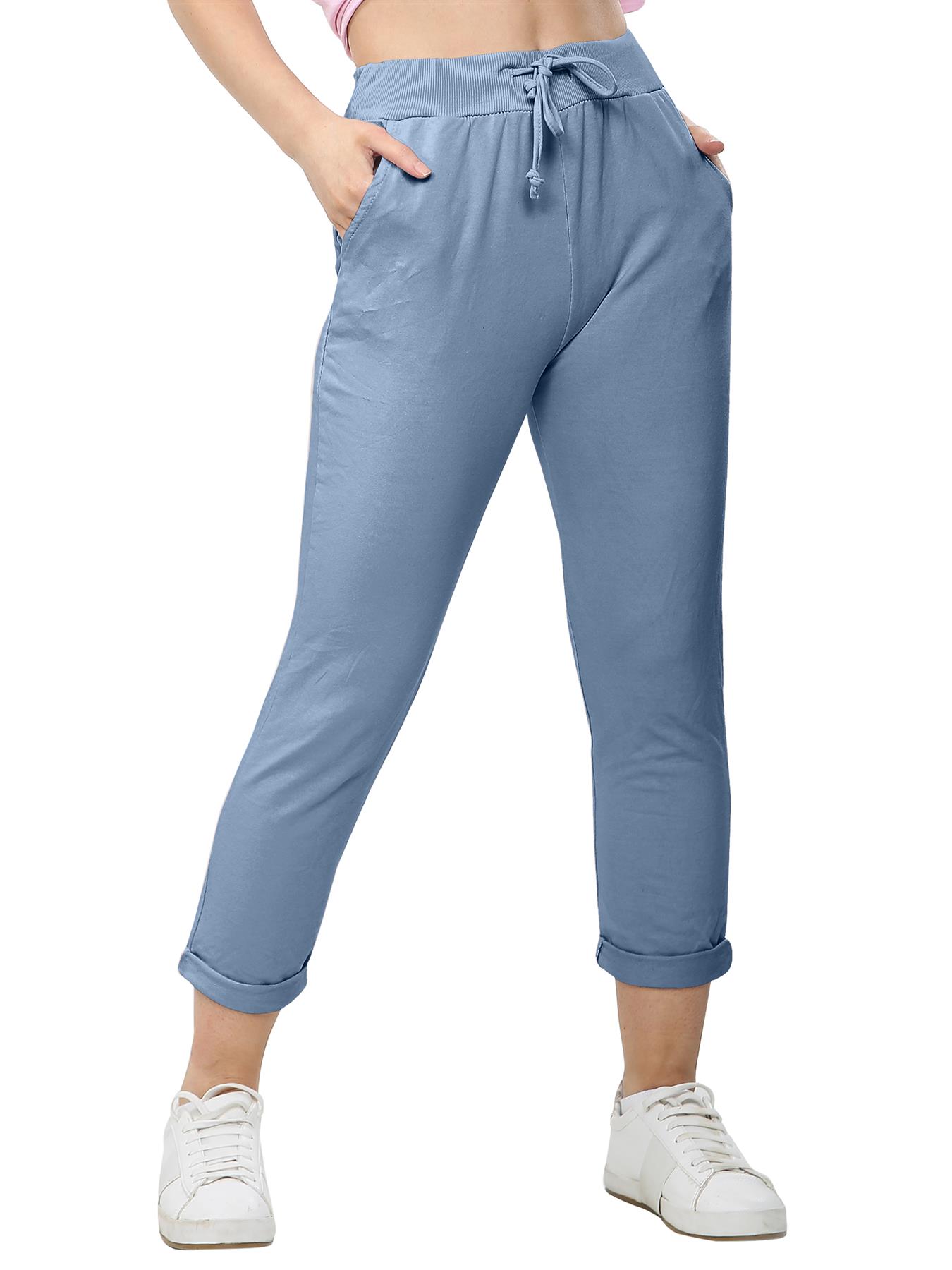 Women's Athletic Italian Trouser Pants for Active Yoga Comfy Jogging Bottoms - Picture 16 of 44