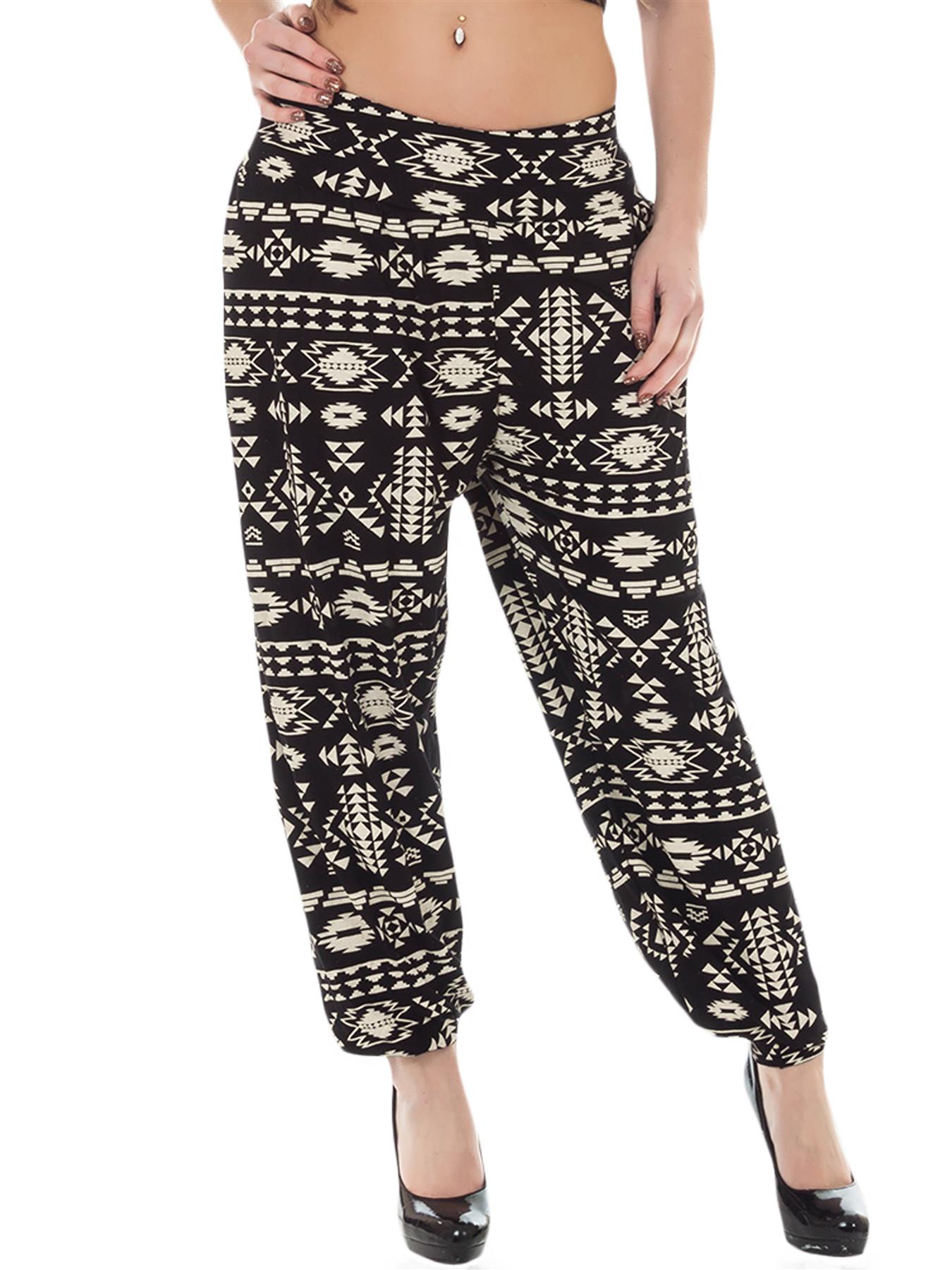 Womens Harem Ali Baba Full Pants Trousers Ladies Baggy Hareem Leggings Plus Size - Picture 15 of 143