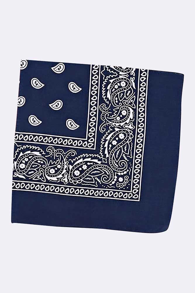 Bandana Paisley Cuello Envoltura Unisex Pañuelo Estampado Varios Colores 57cm x 57cm - Imagen 6 de 22