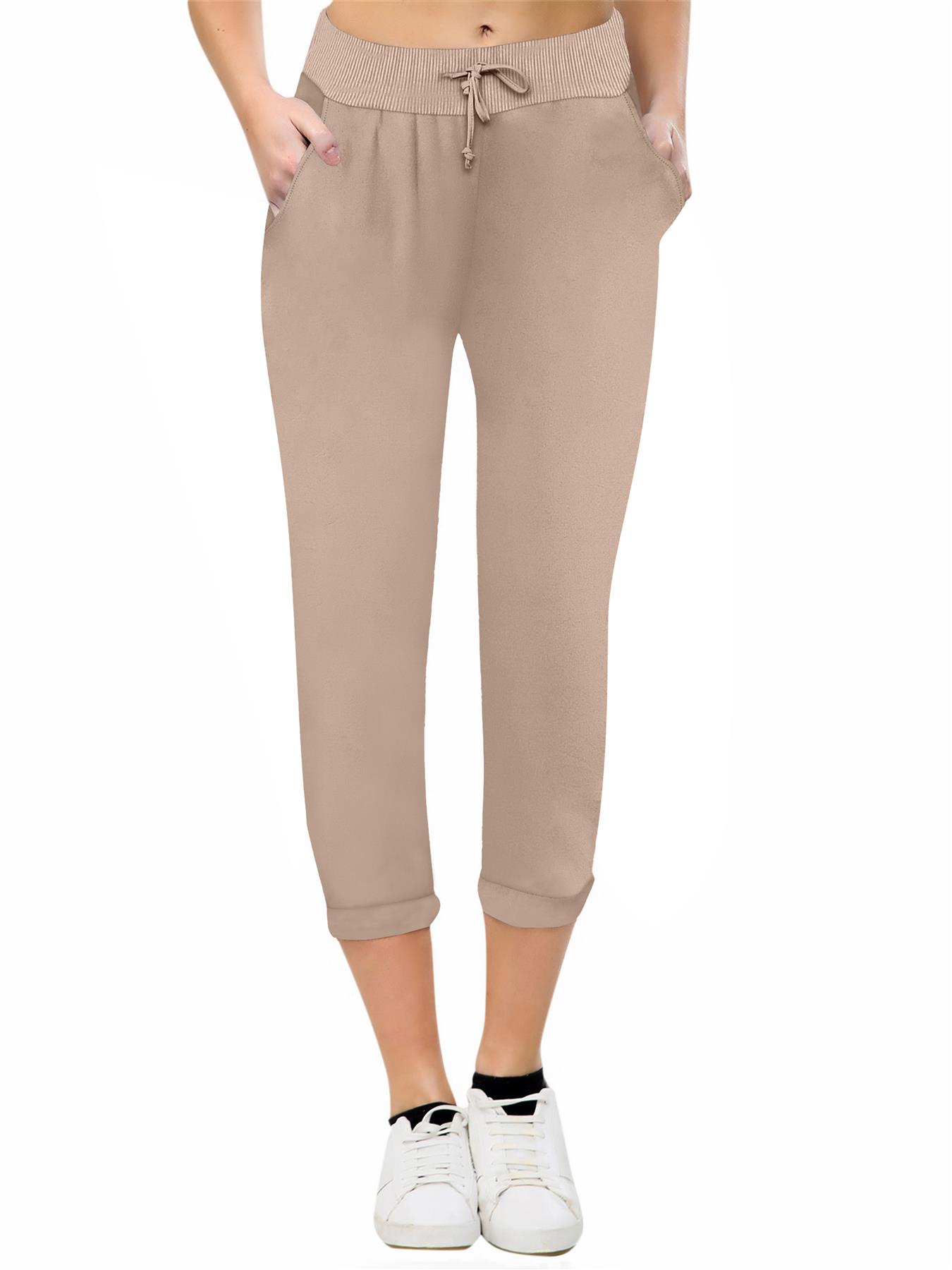 Women's Athletic Italian Trouser Pants for Active Yoga Comfy Jogging Bottoms - Picture 11 of 44