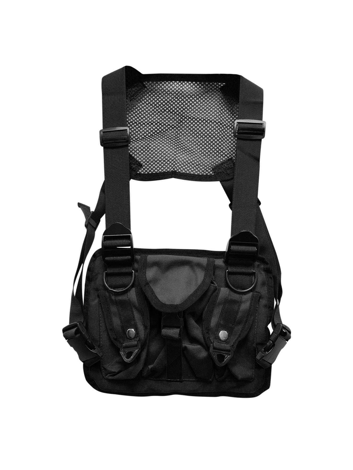 Men's Chest Rig Bag Vest Hip Hop Tactical Harness Waist Pack Shoulder