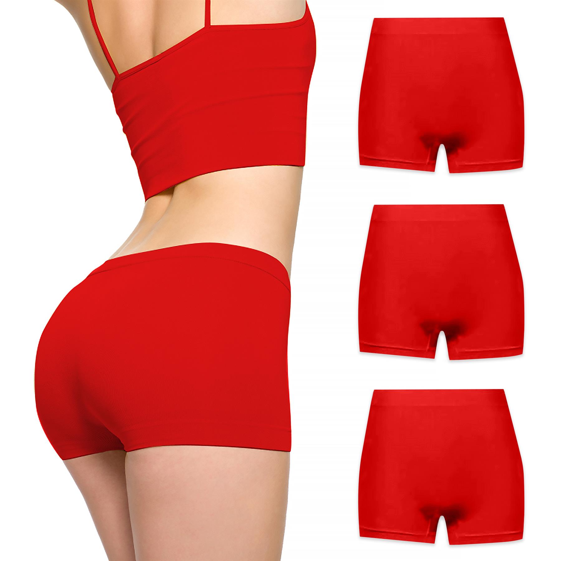 Womens Ladies Plain Underwear High Waist Seamless Stretch Boxer Shorts Pants Lot - Picture 24 of 121