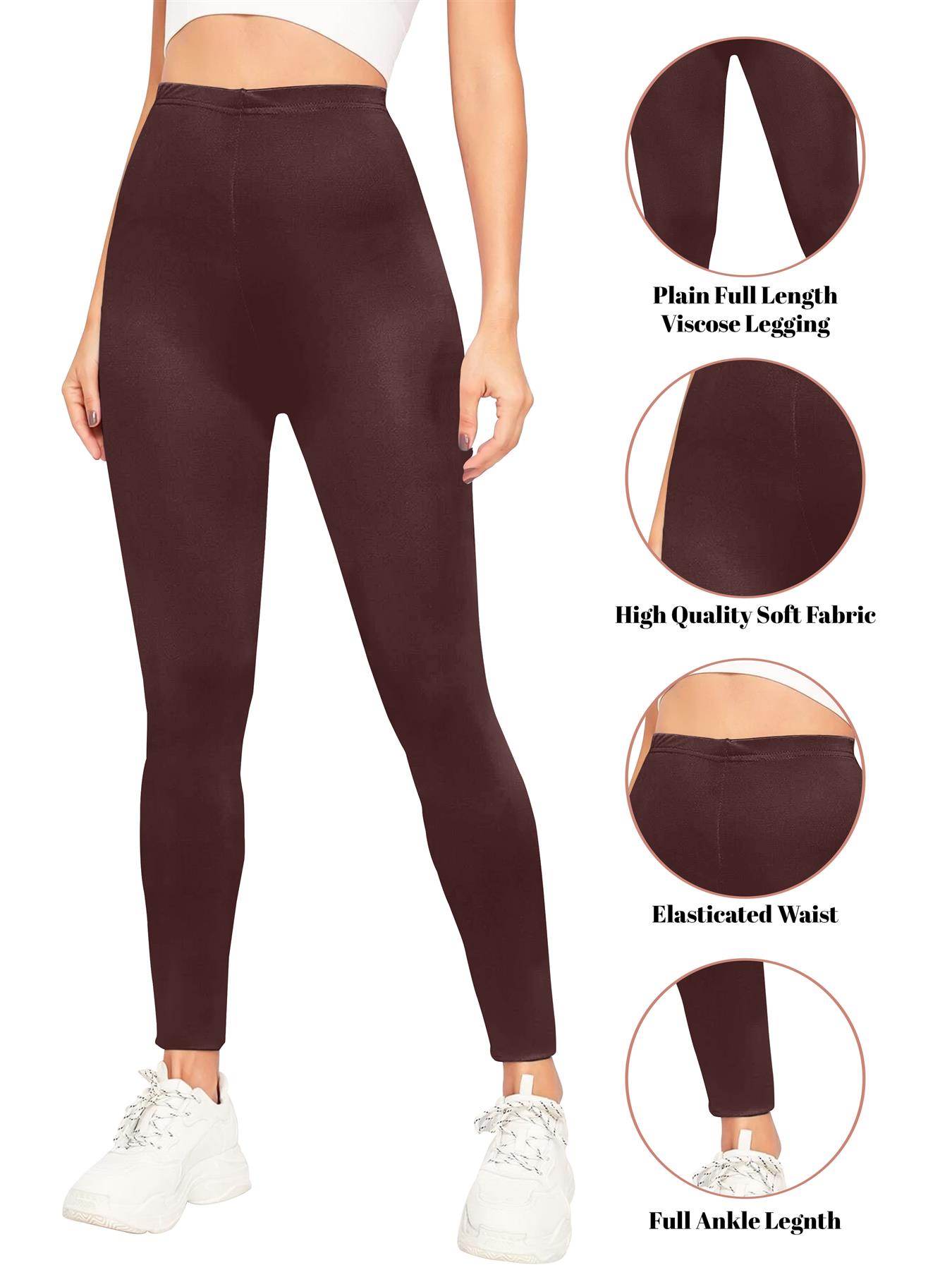 Womens Plain High Waist Leggings Trouser Fitness Gym Yoga Comfy Leggings Lot - Picture 59 of 68