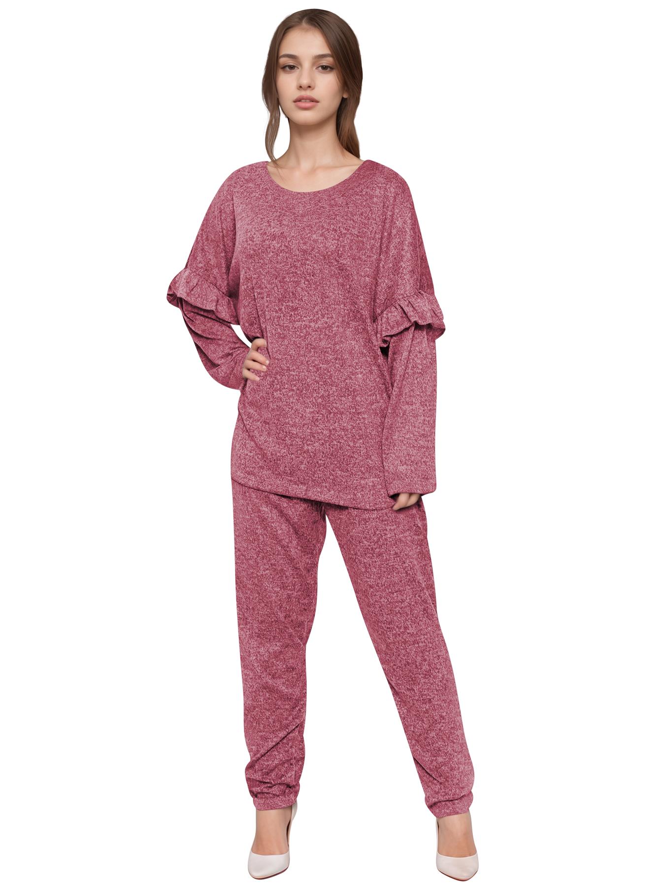 2 Piece Ladies Italian Activewear Tracksuit Summer Casual Long Sleeve Crew Neck - Picture 30 of 38