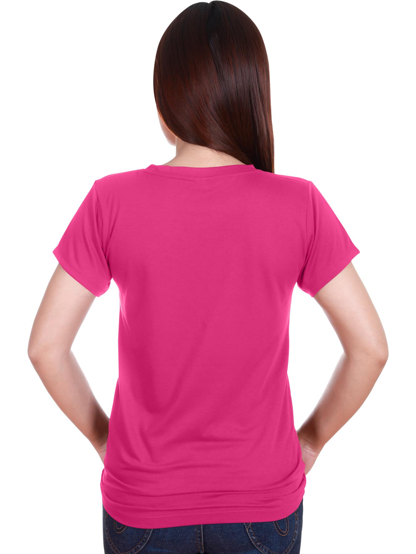Fruit Of The Loom T Shirts Womens Ladies Plain Coloured Cotton Fitted Tee Shirt - Picture 15 of 35