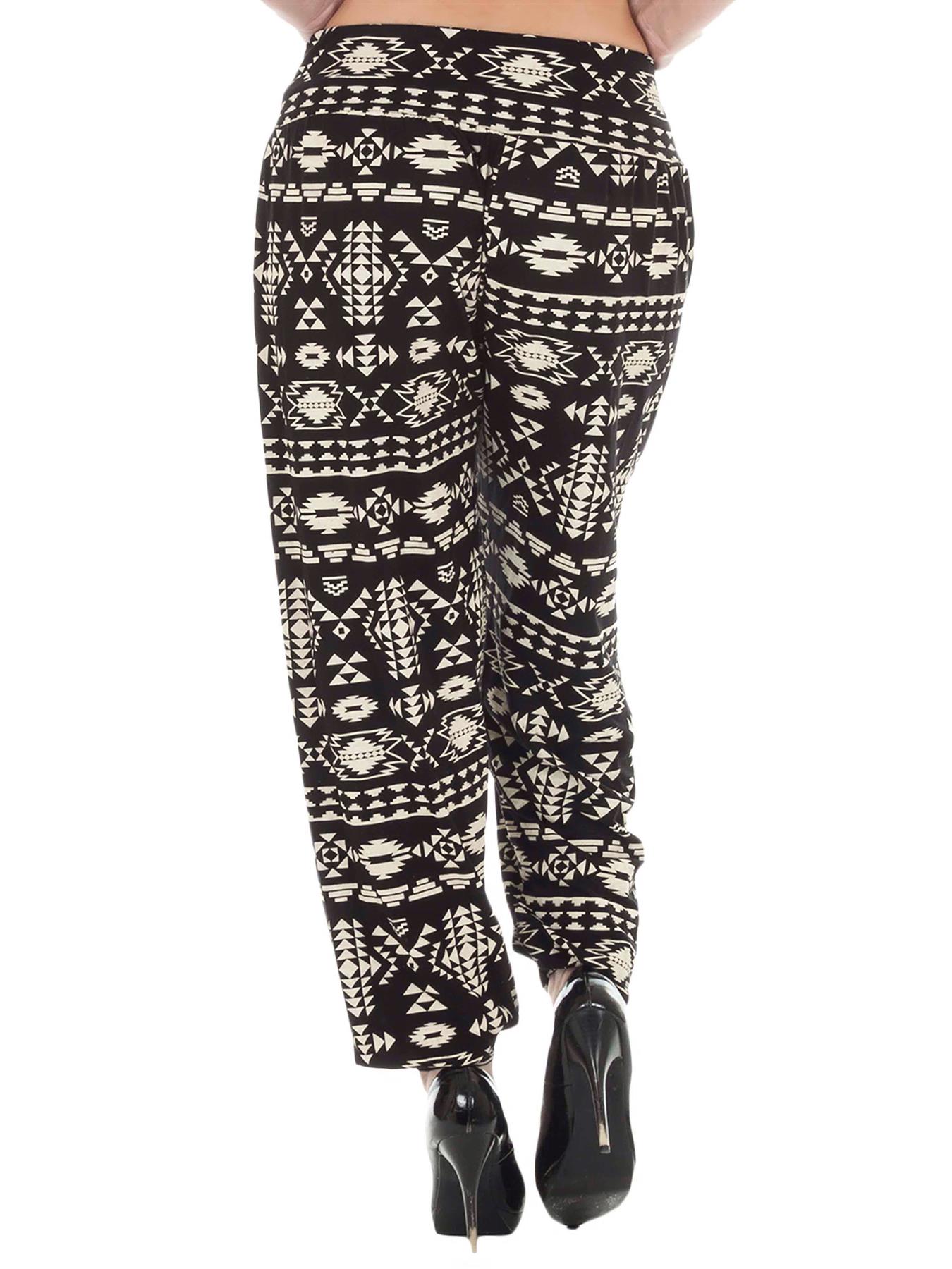 Womens Harem Ali Baba Full Pants Trousers Ladies Baggy Hareem Leggings Plus Size - Picture 16 of 143