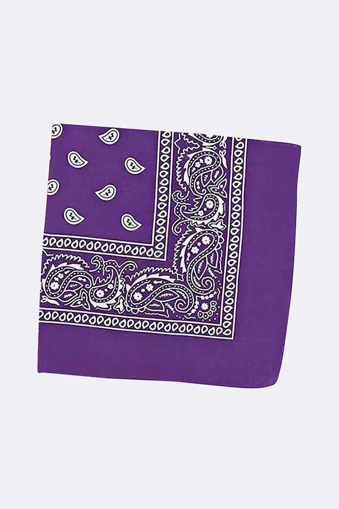 Bandana Paisley Cuello Envoltura Unisex Pañuelo Estampado Varios Colores 57cm x 57cm - Imagen 15 de 22