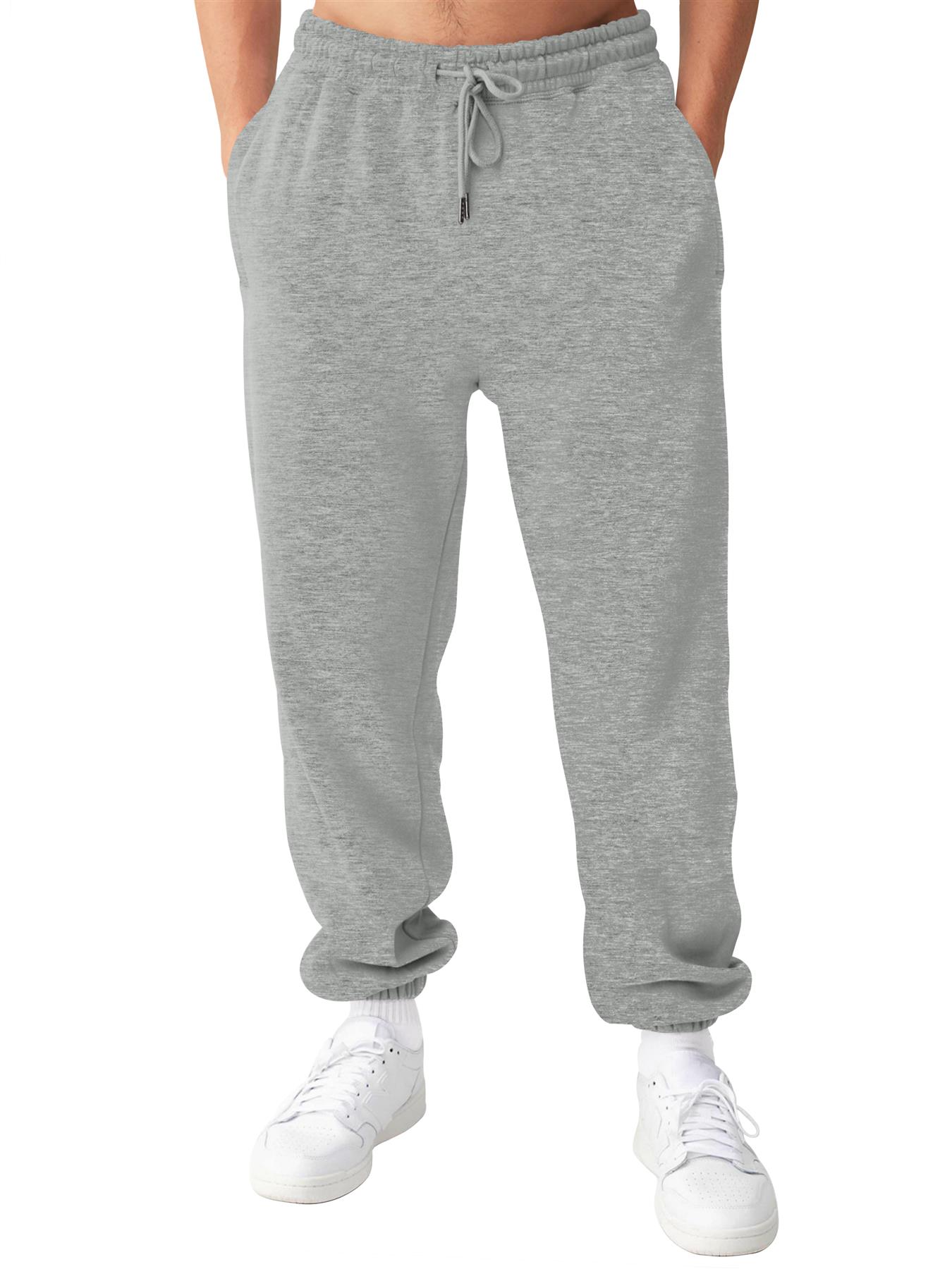 Mens Fleece Joggers Tracksuit Jogging Bottom Loose Fit Sweat Pants - Picture 8 of 11